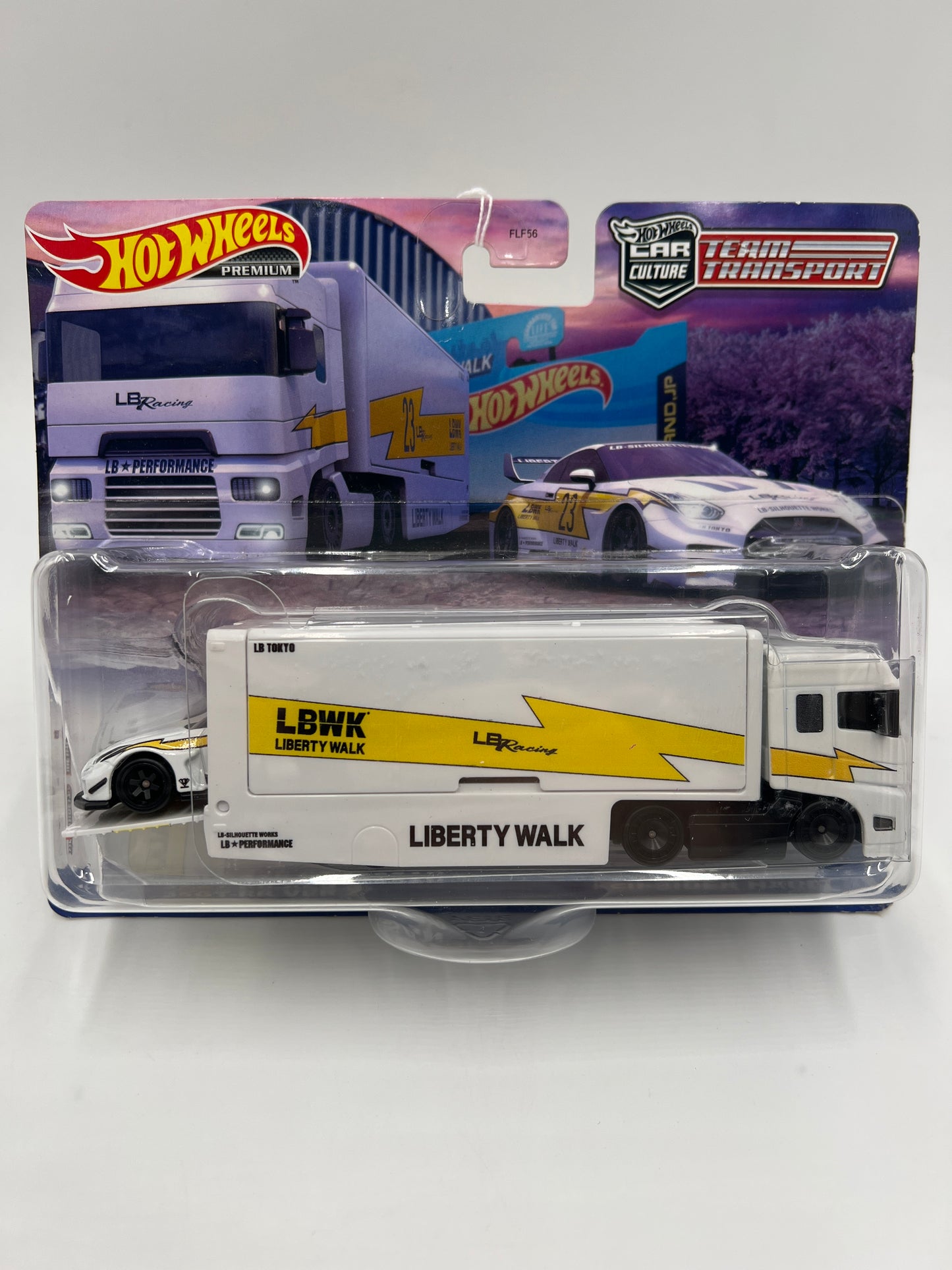 Hot Wheels Team Transport #56 LB-Silhouette GT Nissan 35GT-RR Ver.2 & Flipside Hauler Card Not Perfect