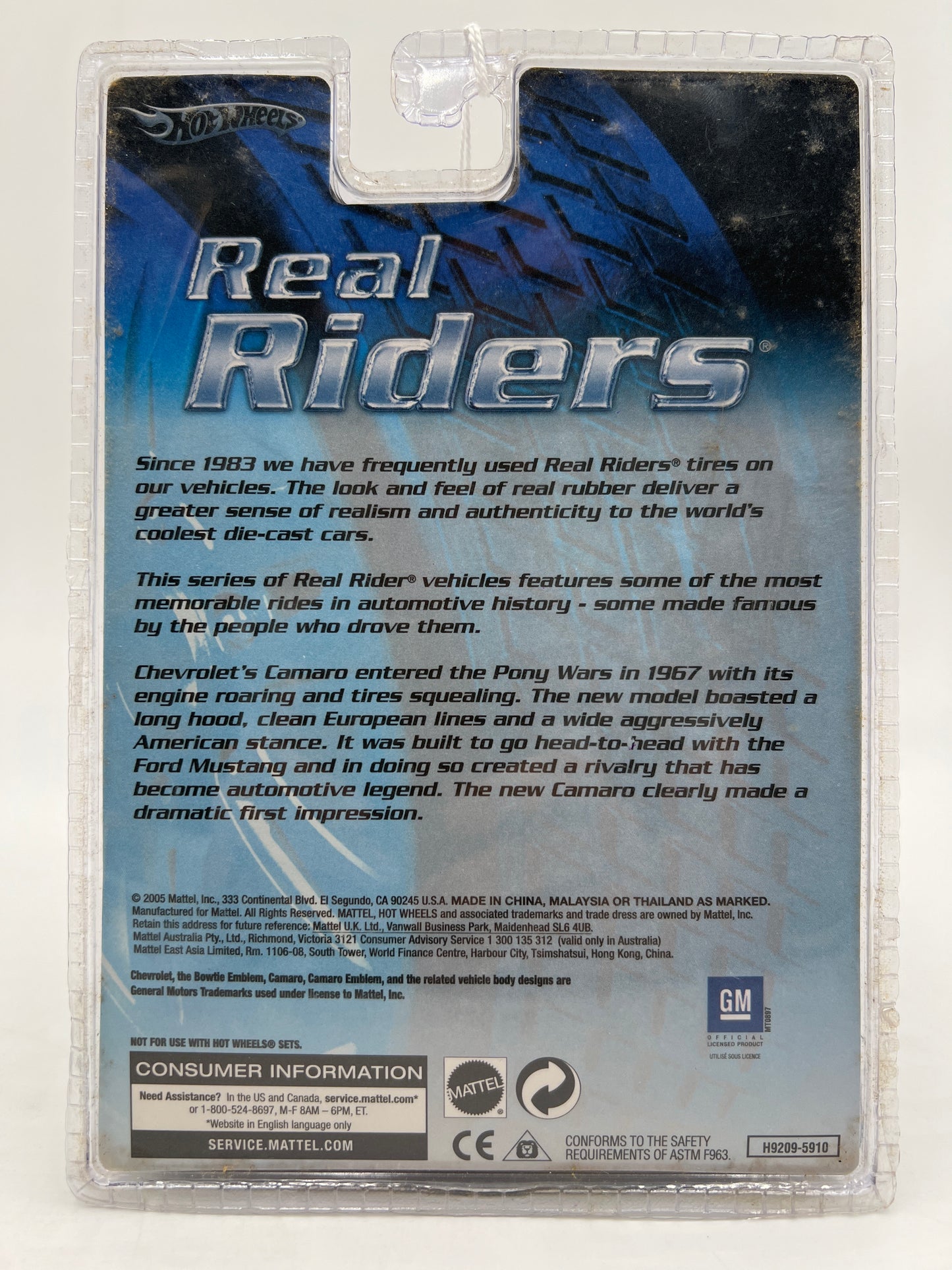 Hot Wheels Premium Real Riders Limited Edition 67 Camaro Black