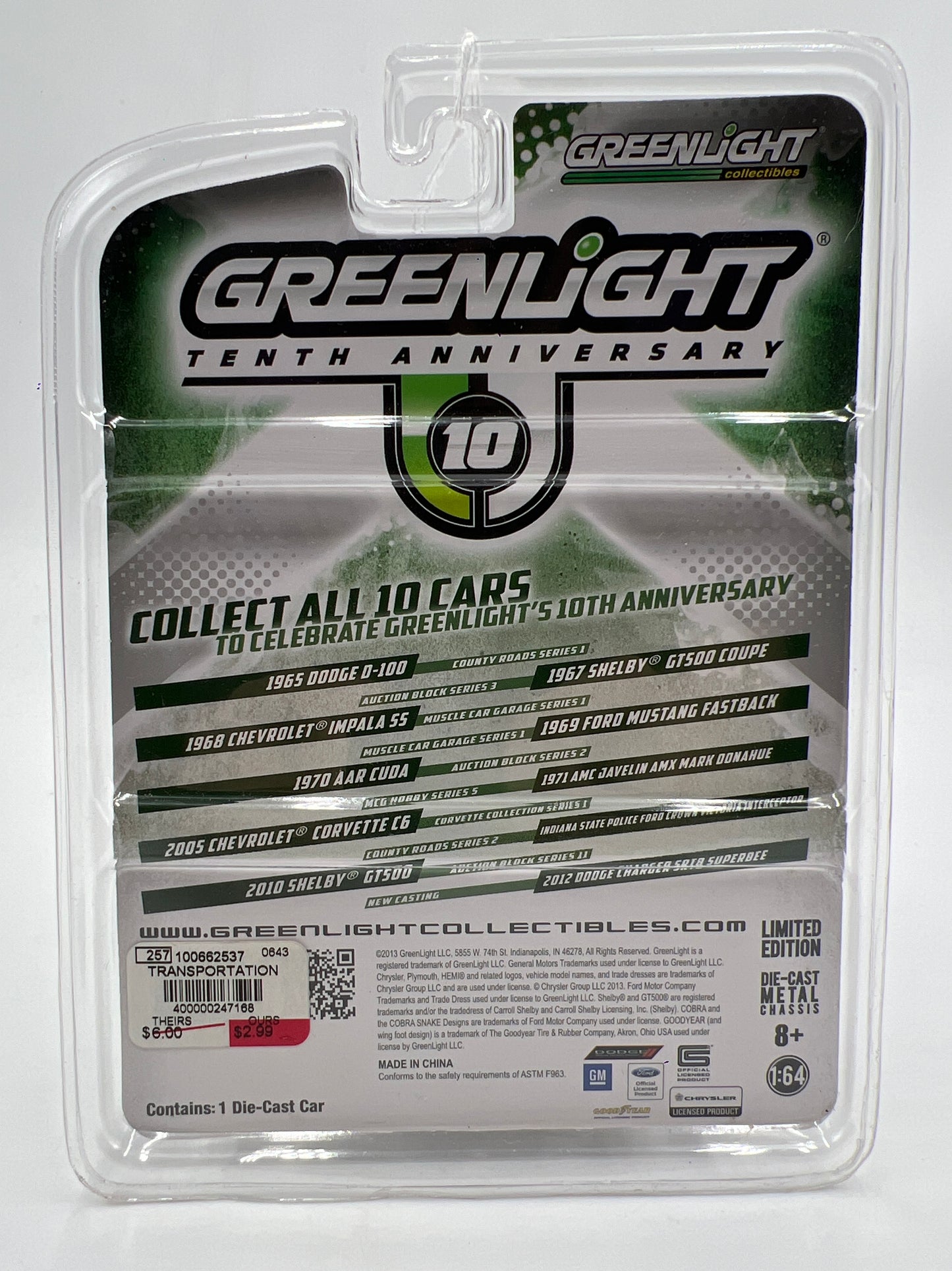 Greenlight 10th Anniversary 1971 AMC Javelin AMX Mark Donahue #6