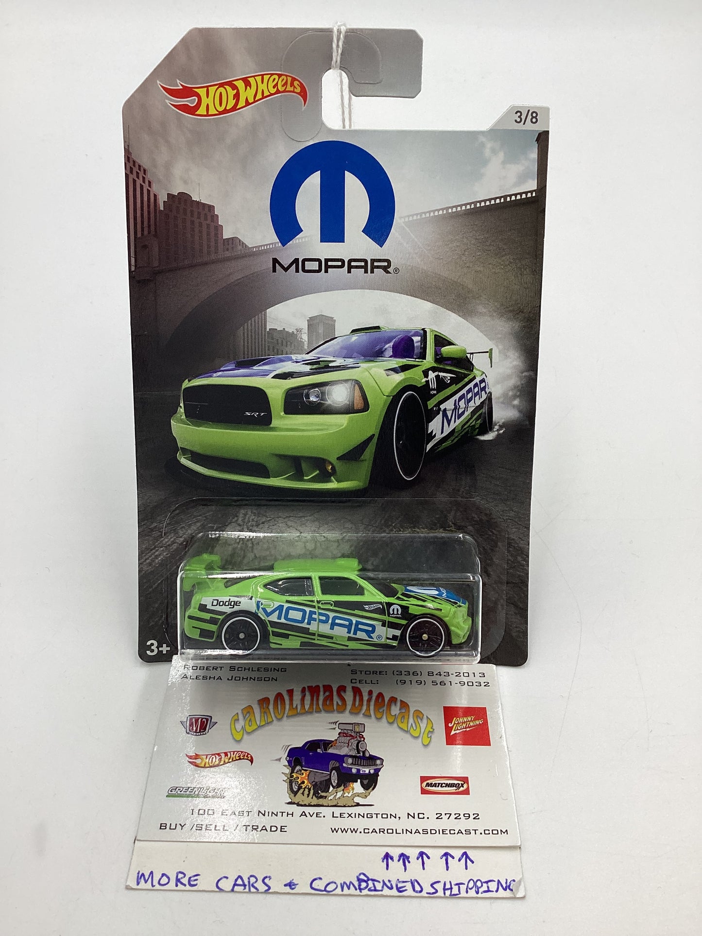 Hot wheels Exclusive Mopar Series #3 Dodge Charger Drift Green