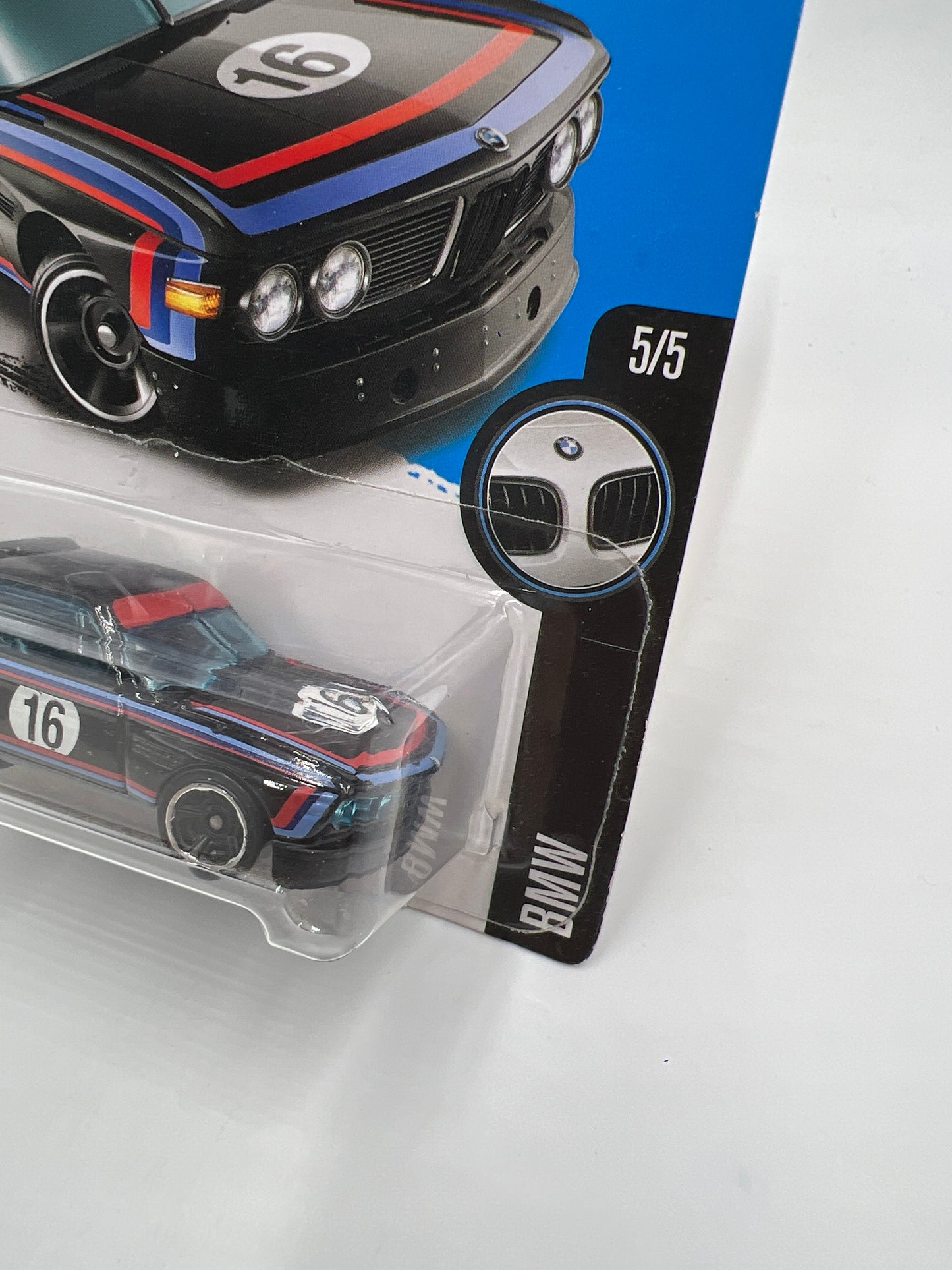 2016 Hot Wheels BMW #190 73 BMW 3.0 CSL Race Car Black 104C