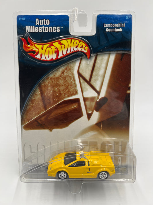 2002 Hot Wheels Auto Milestones Lamborghini Countach Yellow SR