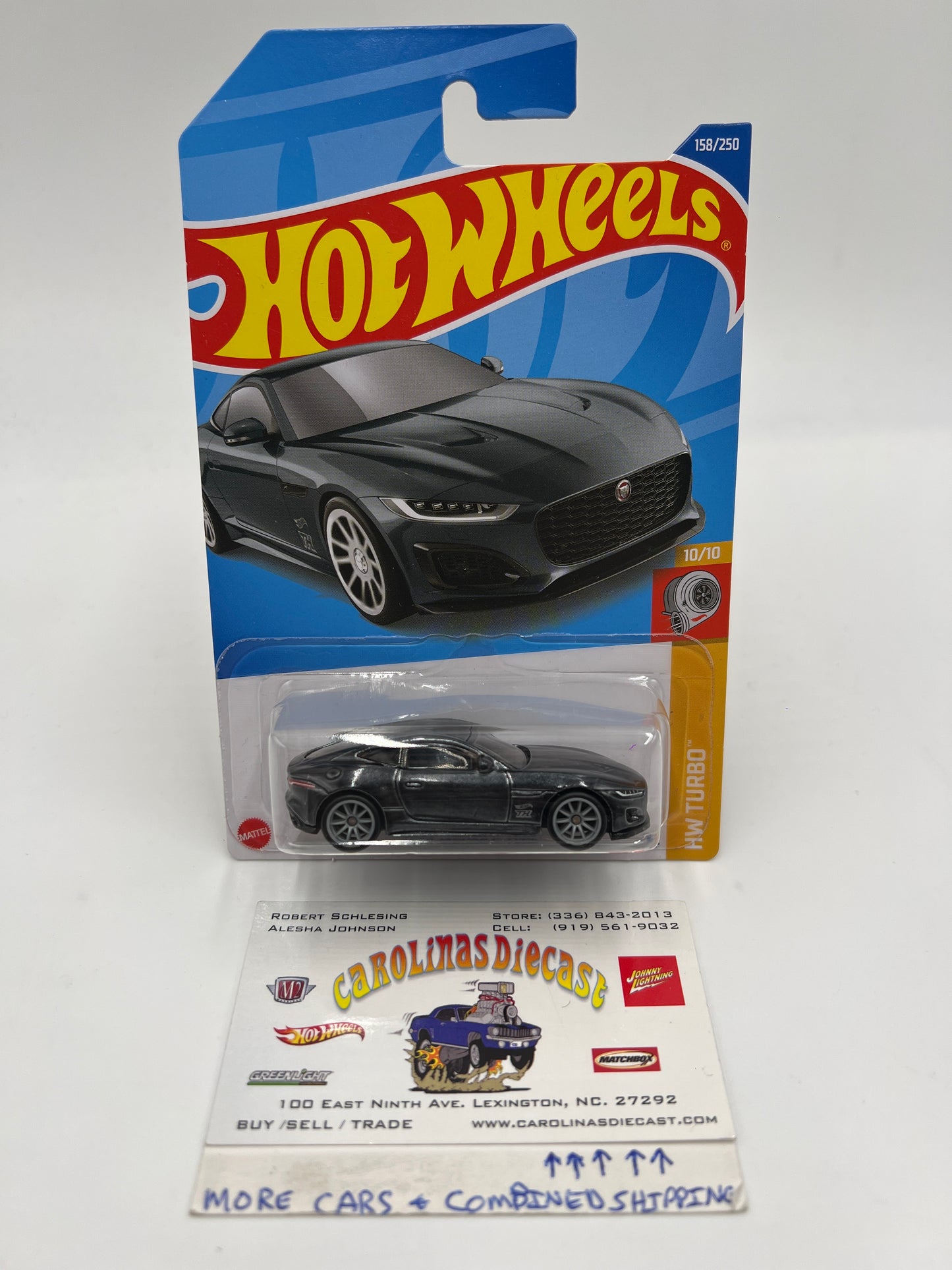 2022 Hot Wheels Super Treasure Hunt #158 2020 Jaguar F-Type Gray W/Protector
