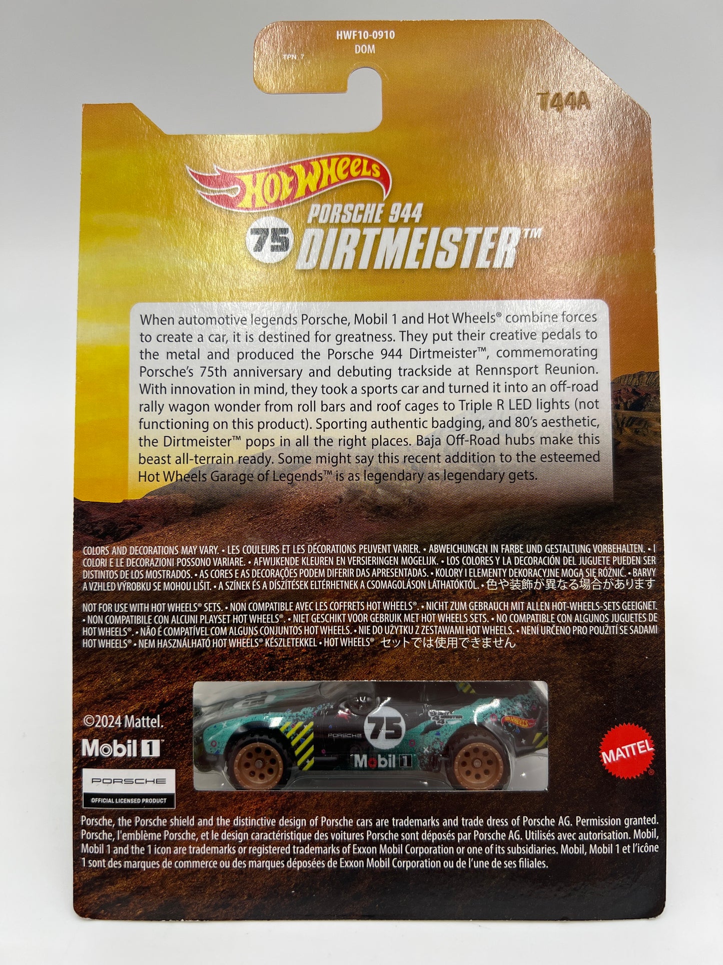 2024 Hot Wheels RLC Creations Exclusive Porsche 944 Dirtmeister Mobil 1 W/Protector