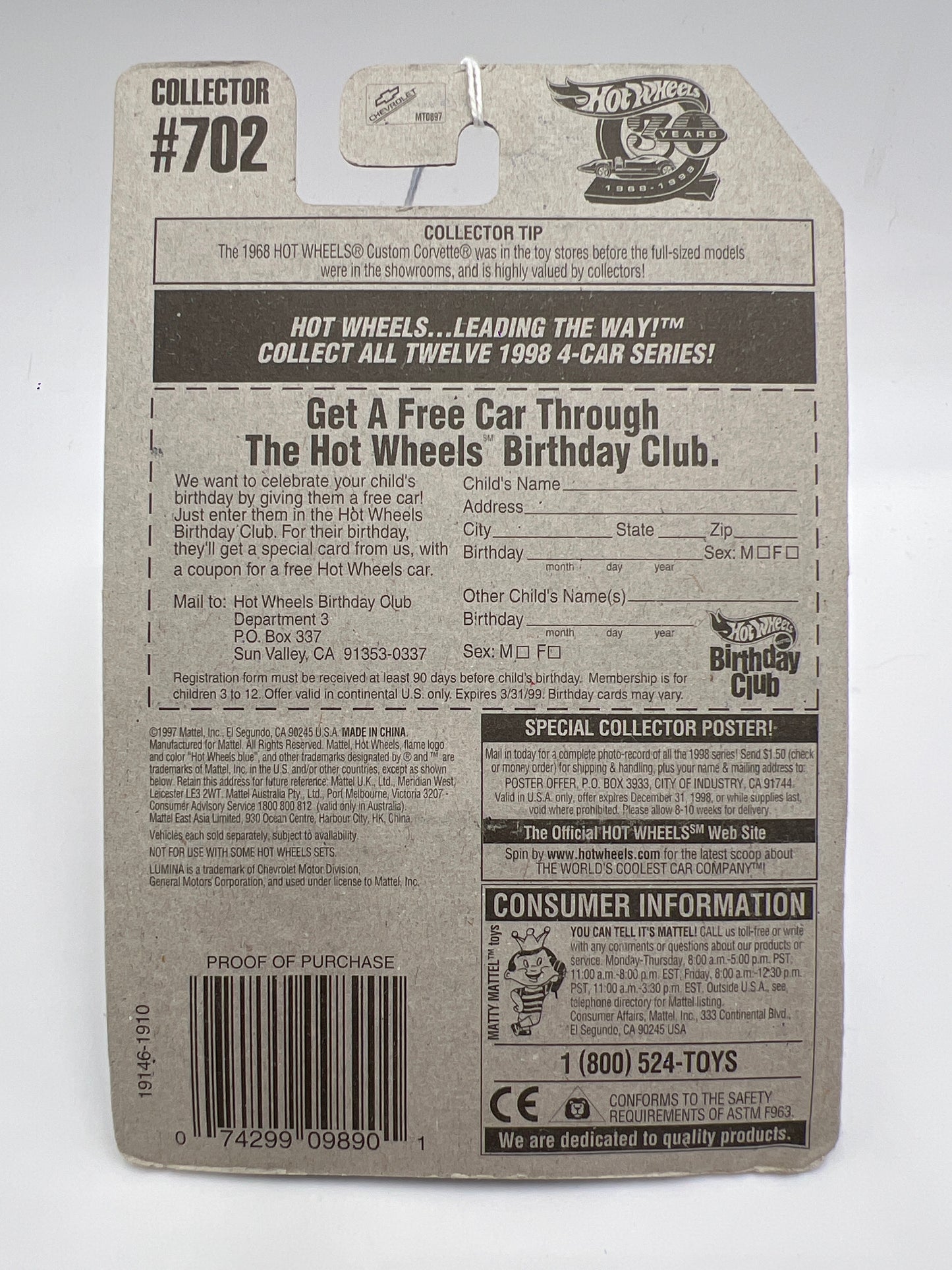 1997 Hot Wheels Collector #720 Lumina Van Green