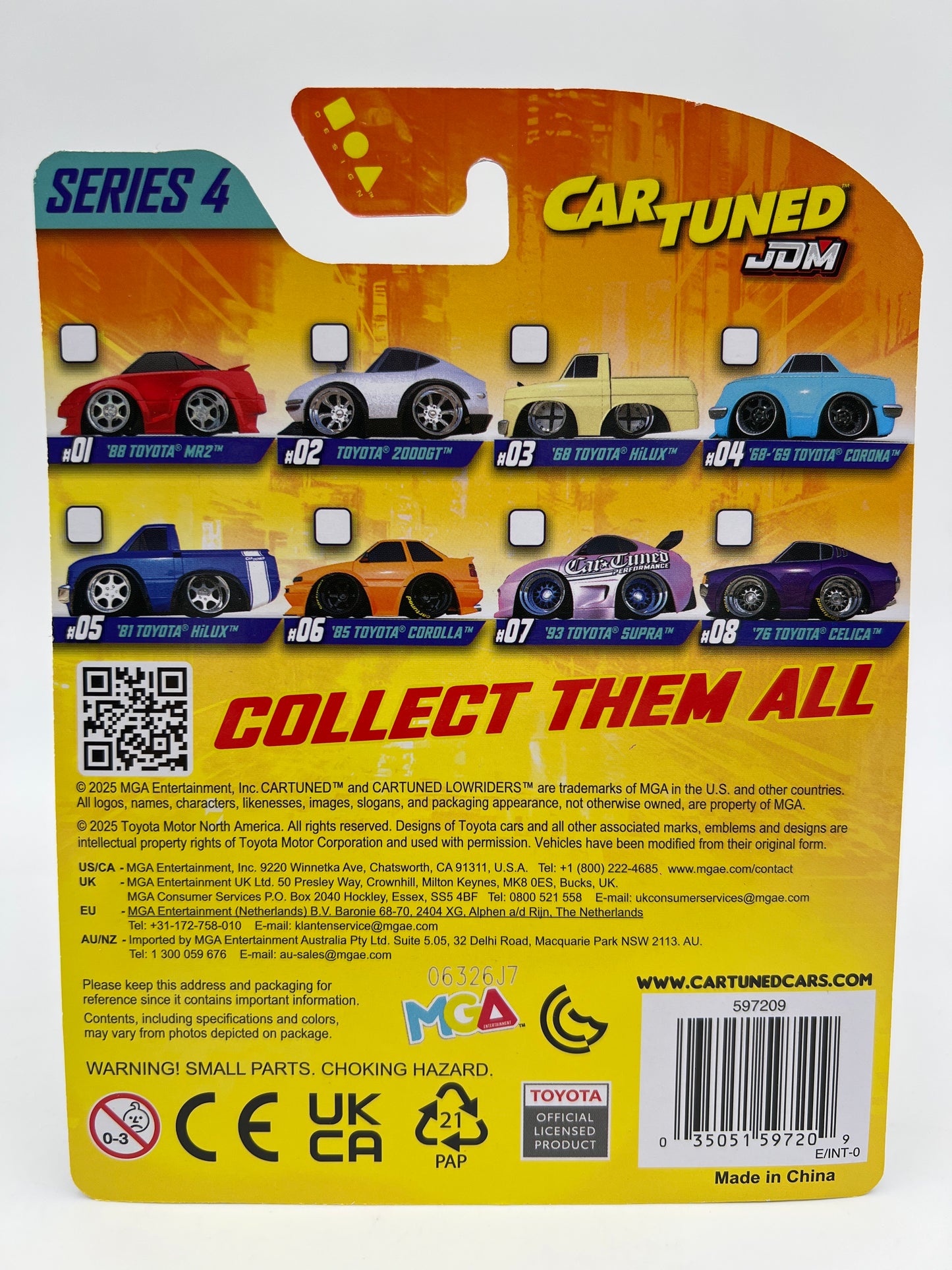 MGA Car Tuned JDM Series 4 #3 68 Toyota HiLux Yellow 185C