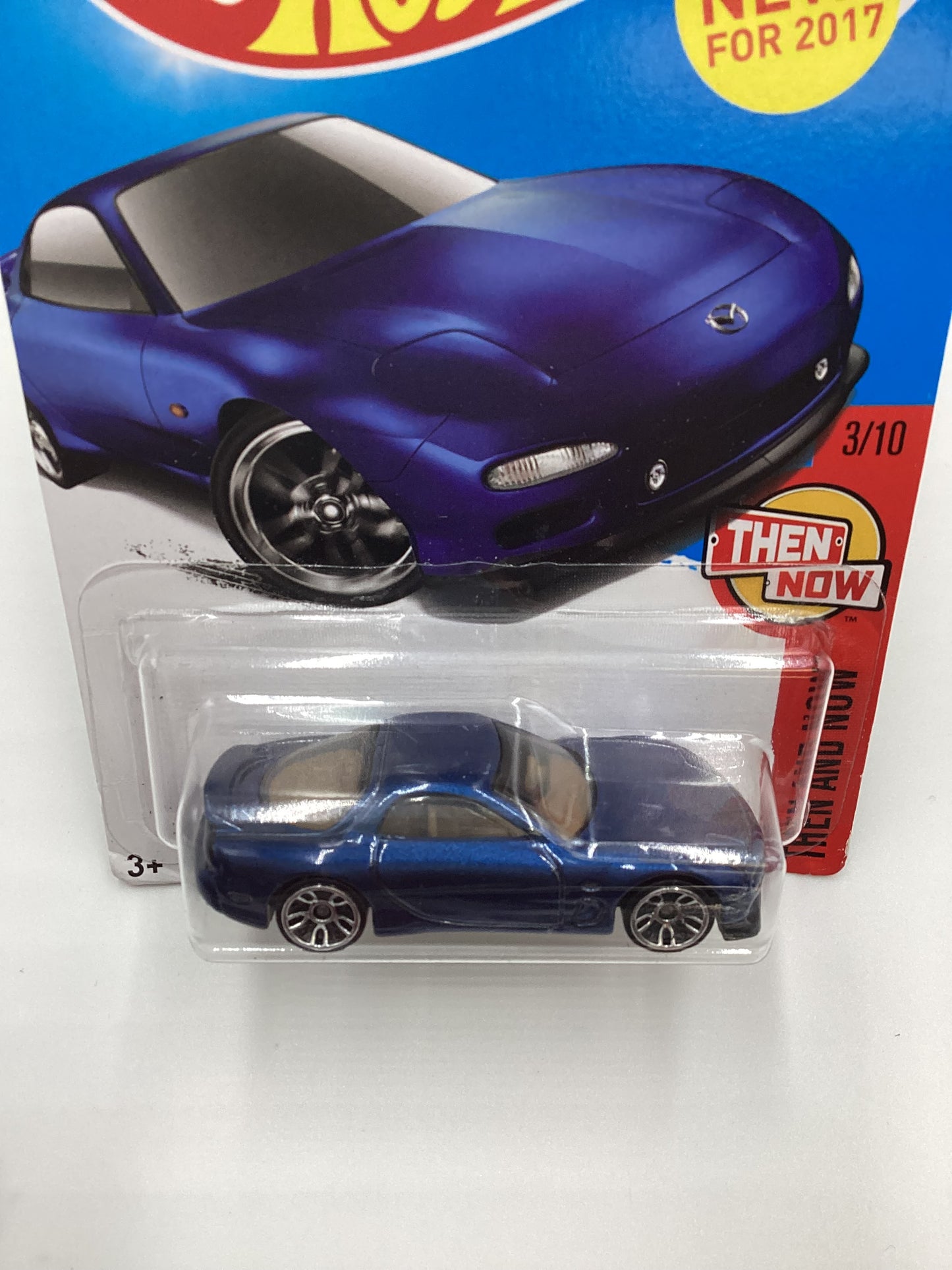 2017 Hot Wheels #336 95 Mazda RX-7 Blue 86A