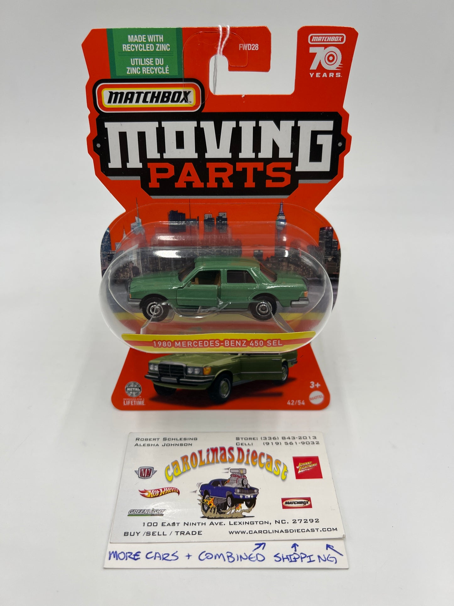 Matchbox Moving Parts #42 1980 Mercedes-Benz 450 SEL Green 164i