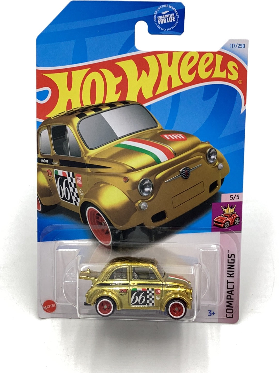 Hot Wheels 2024 E Case Super Treasure Hunt #117 60s Fiat 500D Modificado #2 with protector