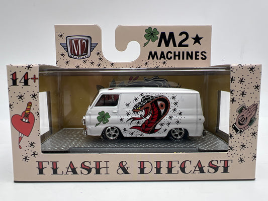 2026 M2 Machines S154 Flash & Diecast 1964 Dodge A100 Panel Van White