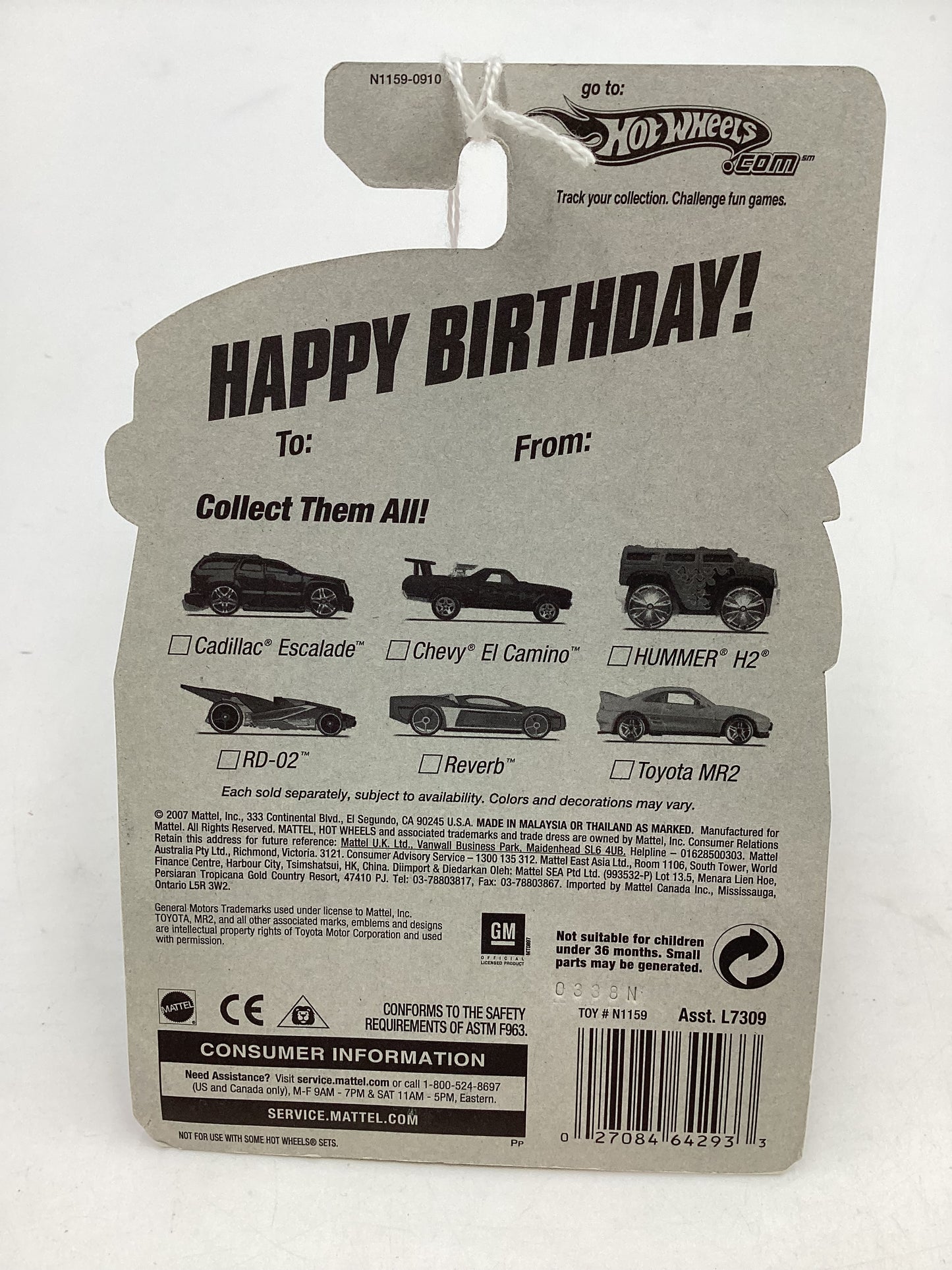 2007 Hot Wheels Happy Birthday RD-02 161E