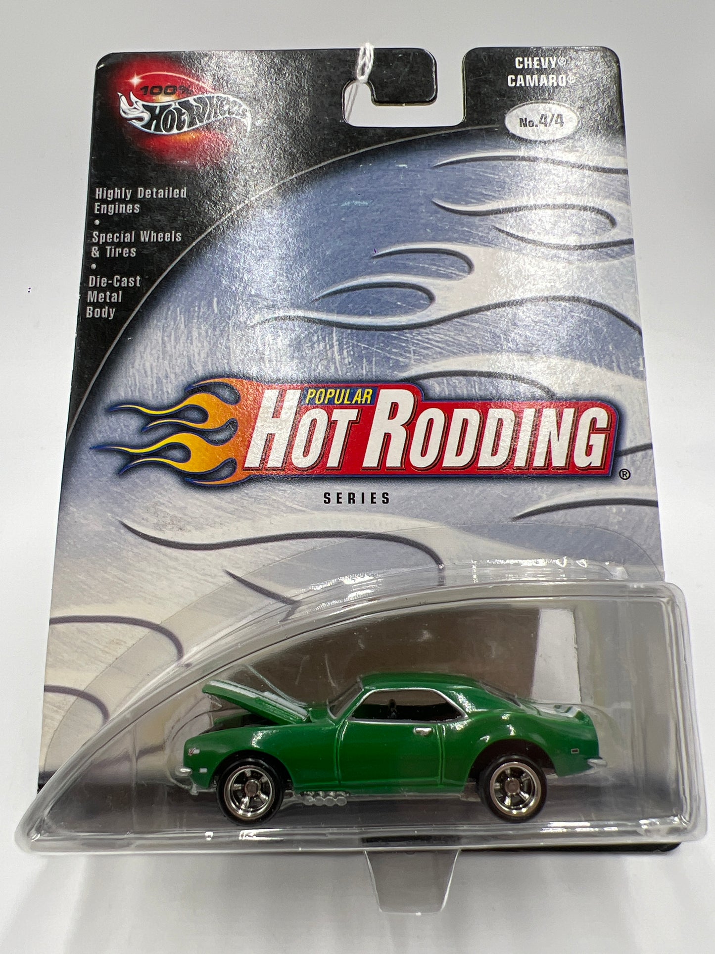 Hot Wheels Premium 100% Popular Hot Rodding #4 Chevy Camaro Green 241B