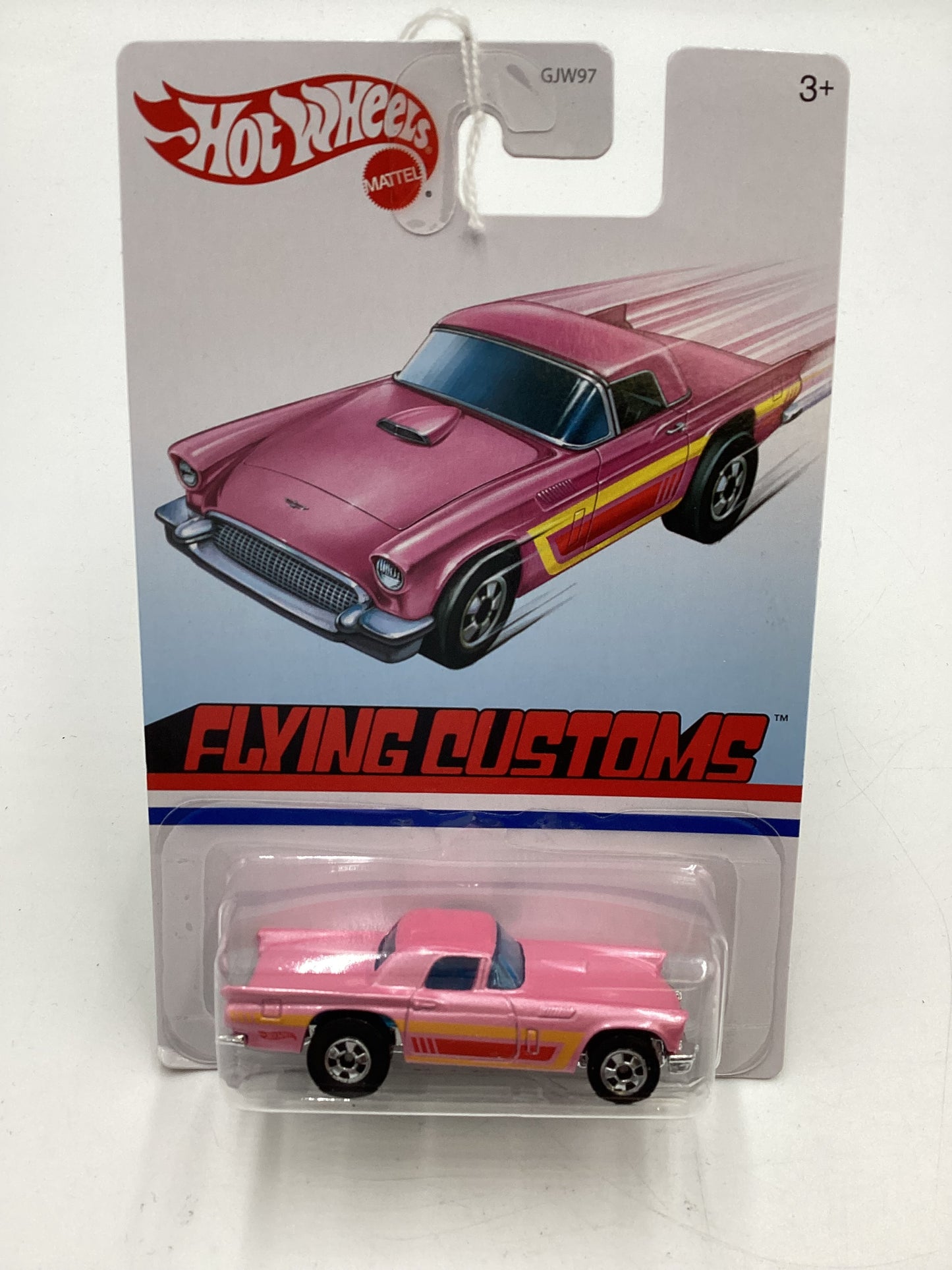 Hot Wheels Target Exclusive Flying Customs 57 T-Bird Pink Cracked Blister