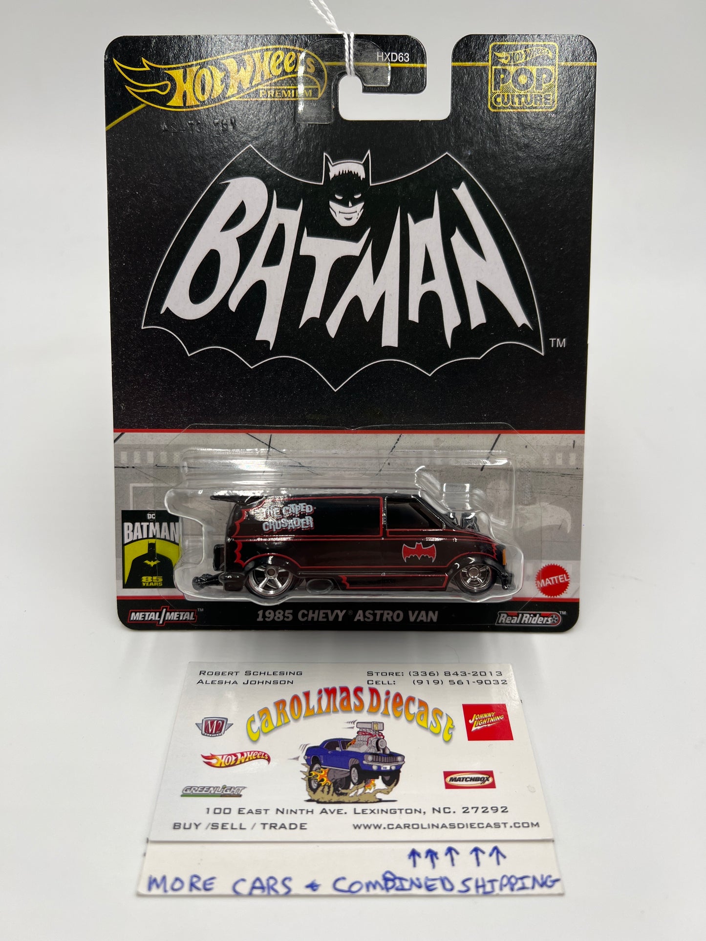 2024 Hot Wheels Gold Label Pop Culture Batman 1985 Chevy Astro Van Black 267A