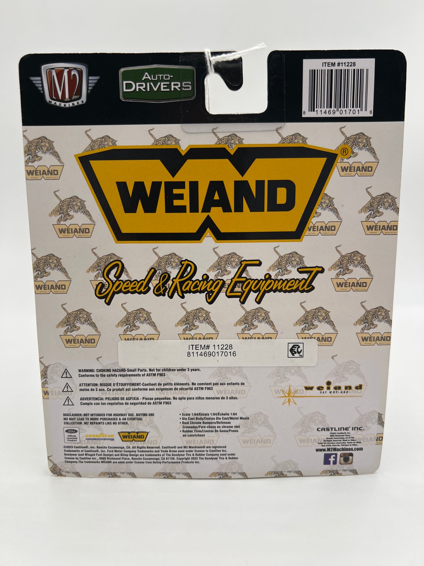 M2 Machines Auto-Drivers 1970 Ford Torino GT 429 SCJ White Weiand R103 190G