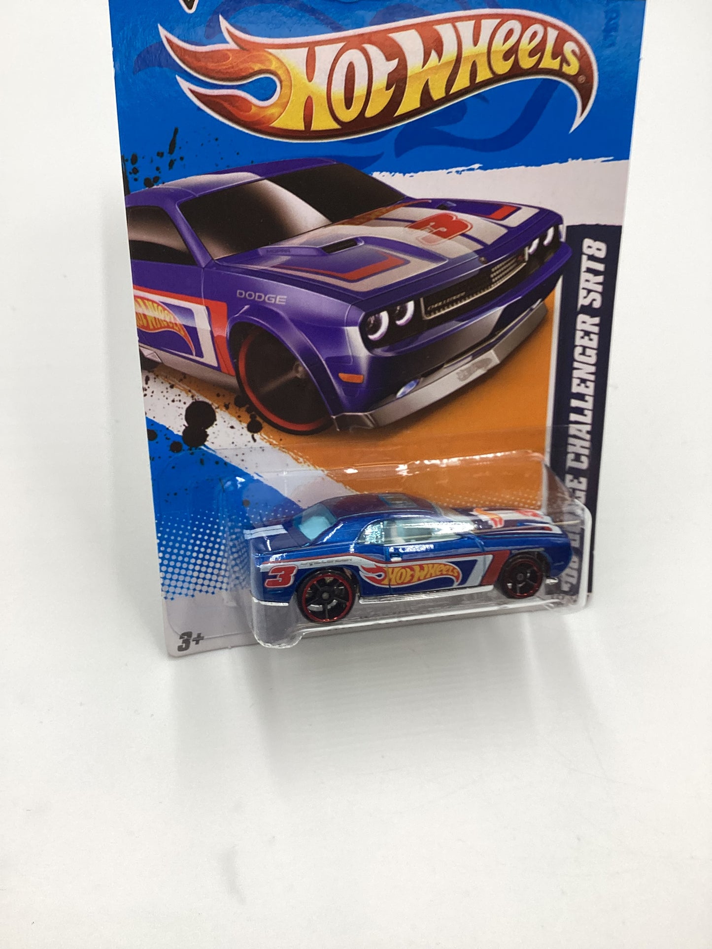 2012 Hot Wheels Racing #175 08 Dodge Challenger SRT8 Blue 53F
