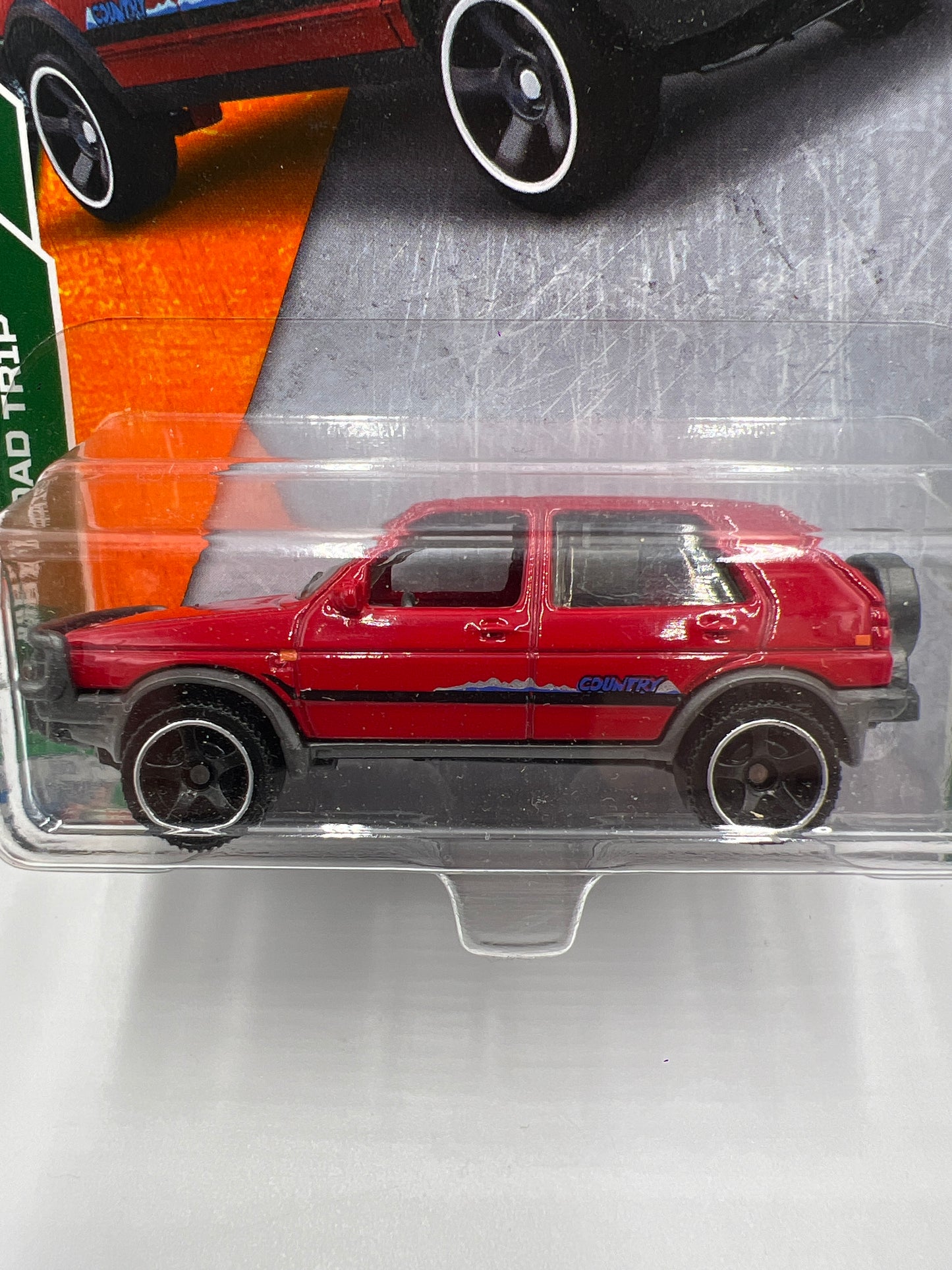 Matchbox 65th Anniversary #99 MBX Road Trip 90 Volkswagen Golf Country Red 214E