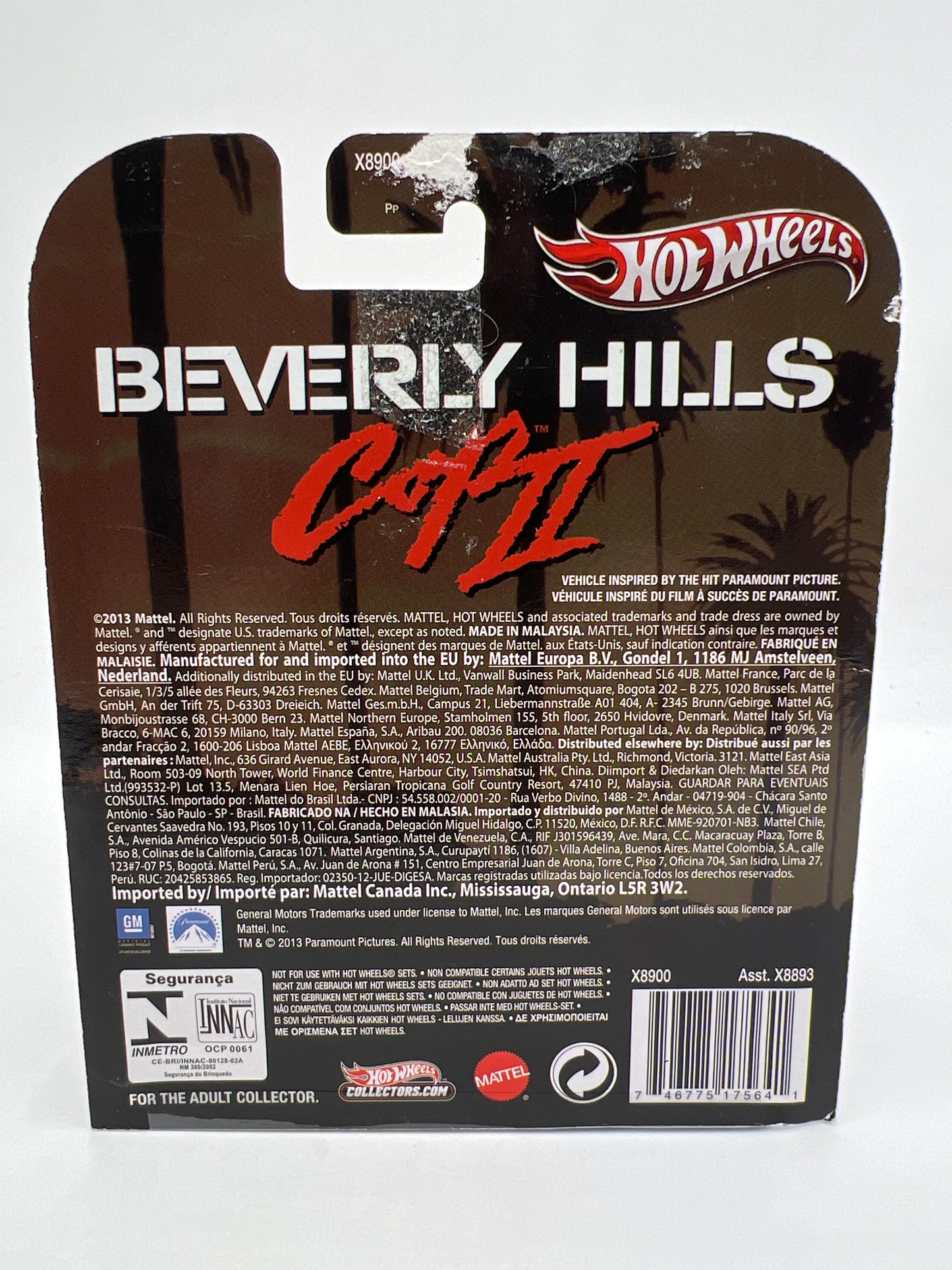 Hot Wheels Premium Retro Entertainment Beverly Hills Cop II 68 Olds Cutlass Convertible Red W/Protector