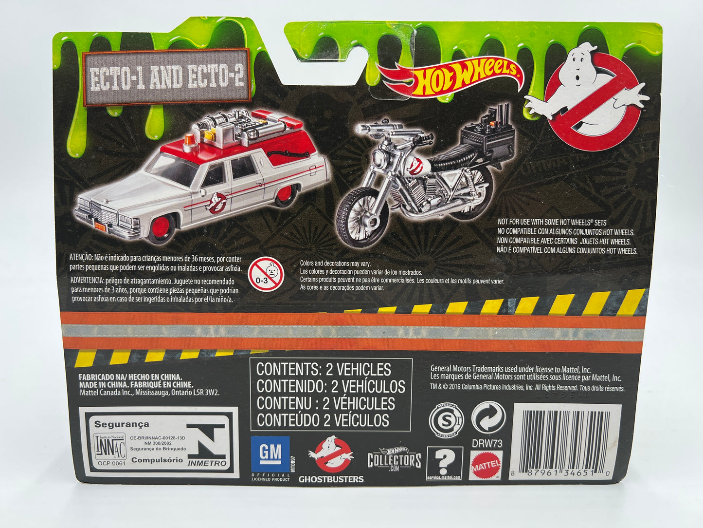 2016 Hot Wheels Ghostbusters 2 Pack Premium Ecto-1 & Ecto-2 W/Protector