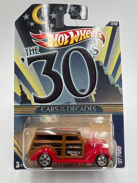 Hot Wheels Cars of the Decades The 30s #2 37 Ford Red 162B