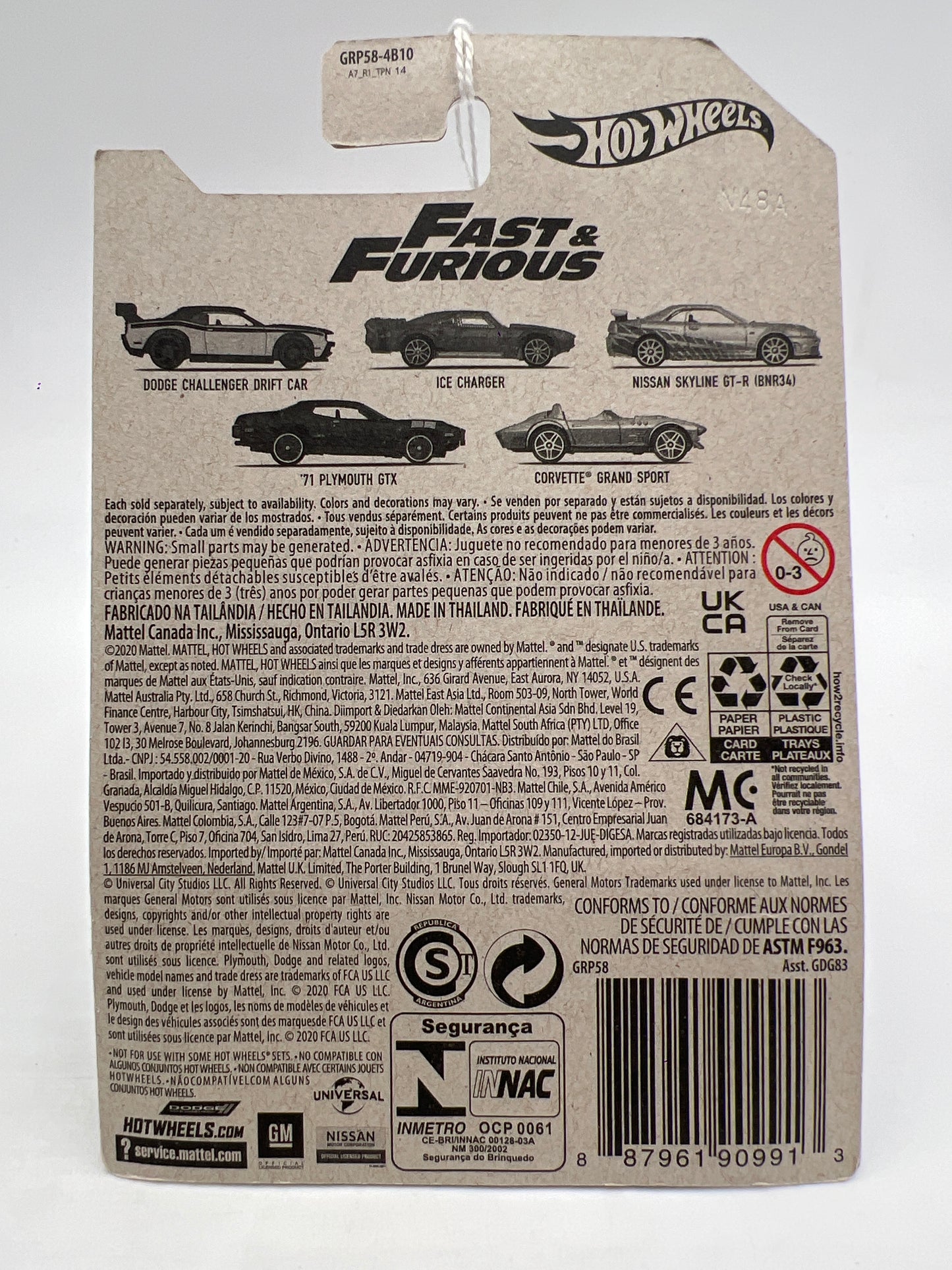 Hot Wheels Fast and Furious Fast Five #5 Corvette Grand Sport Silver 72i