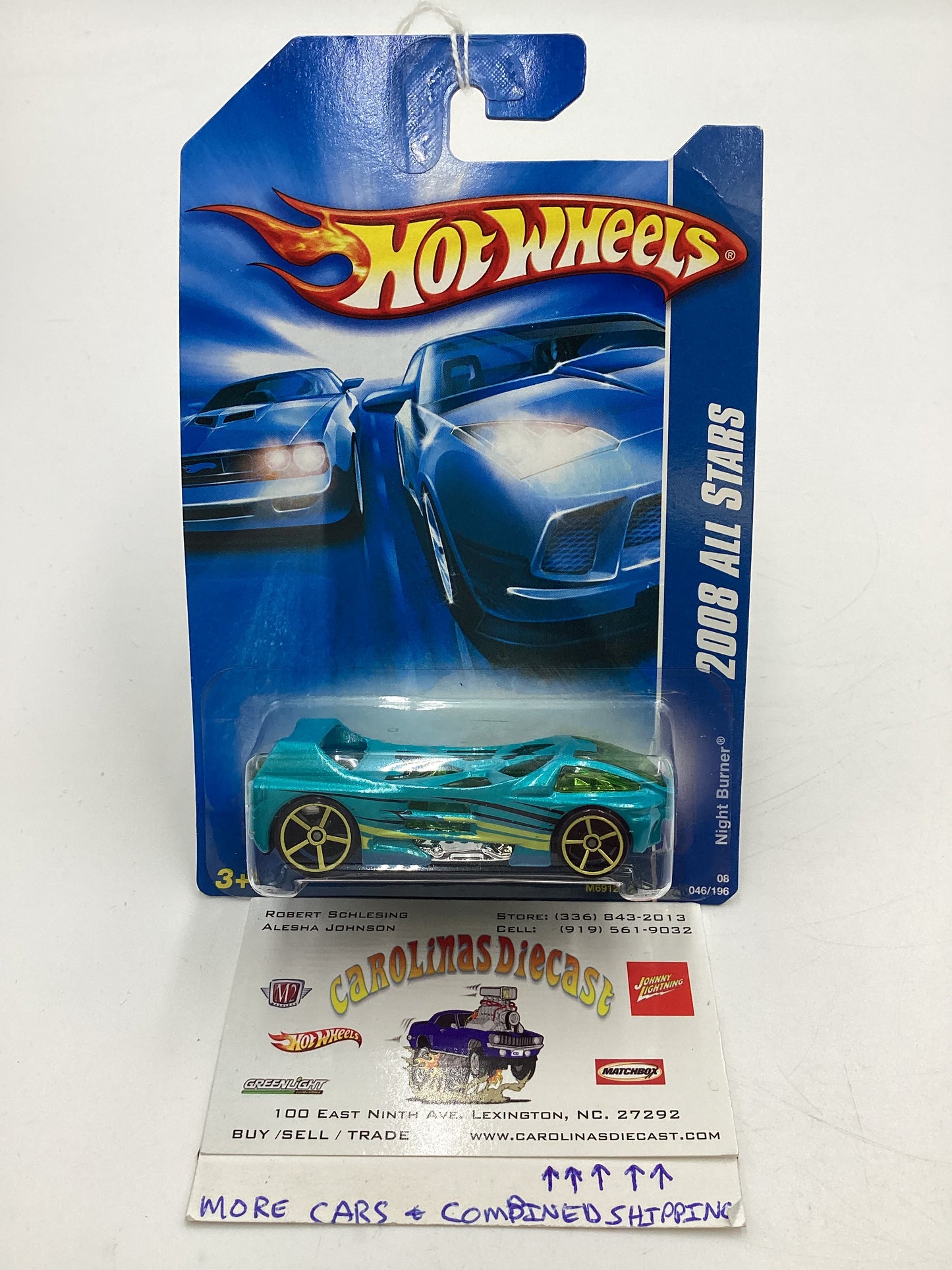 2008 Hot Wheels All Stars #46 Night Burner Blue EE8