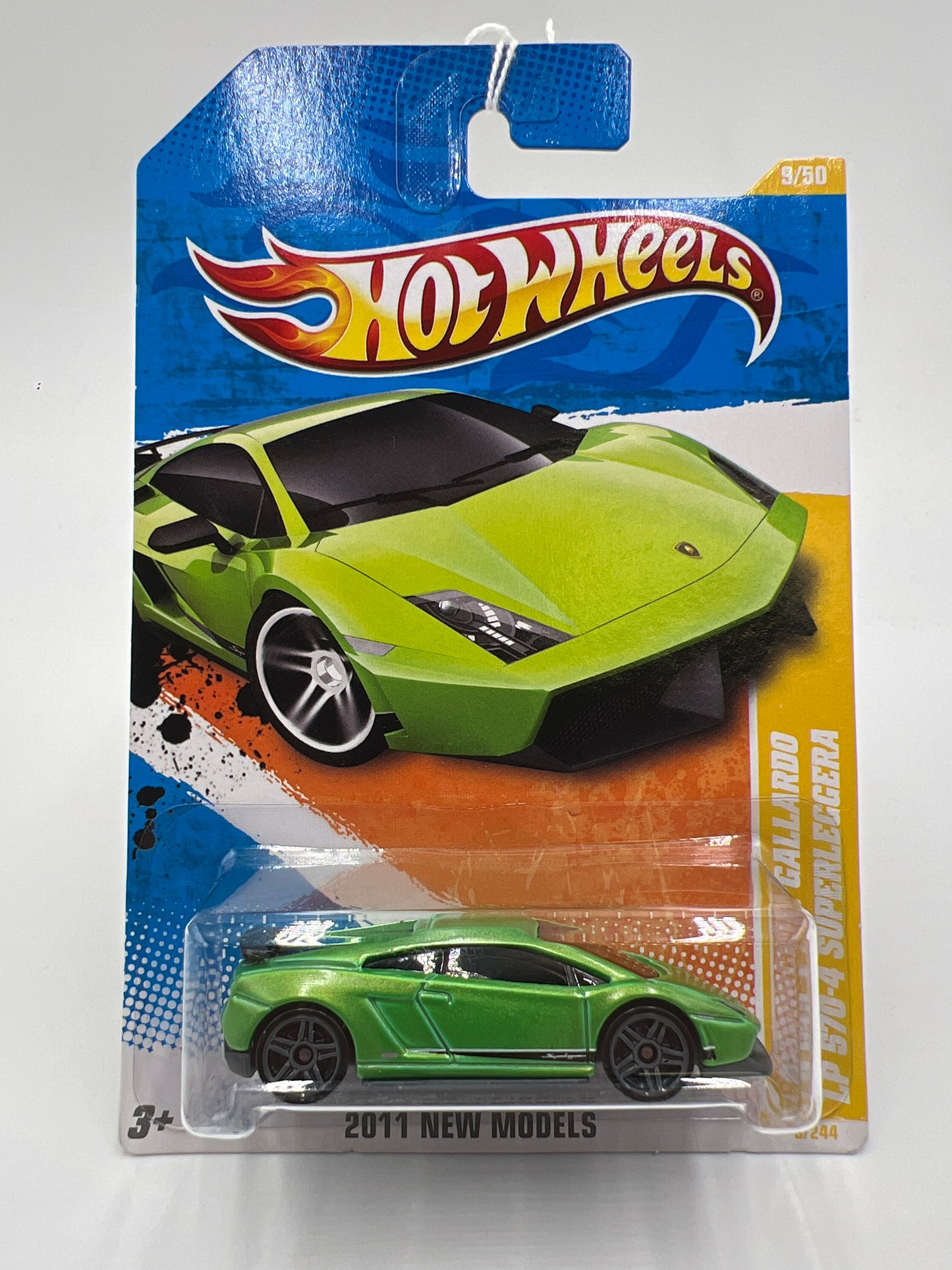 2011 Hot Wheels New Models #9 Lamborghini Gallardo LP 570-4 SuperLeggera Green 101A