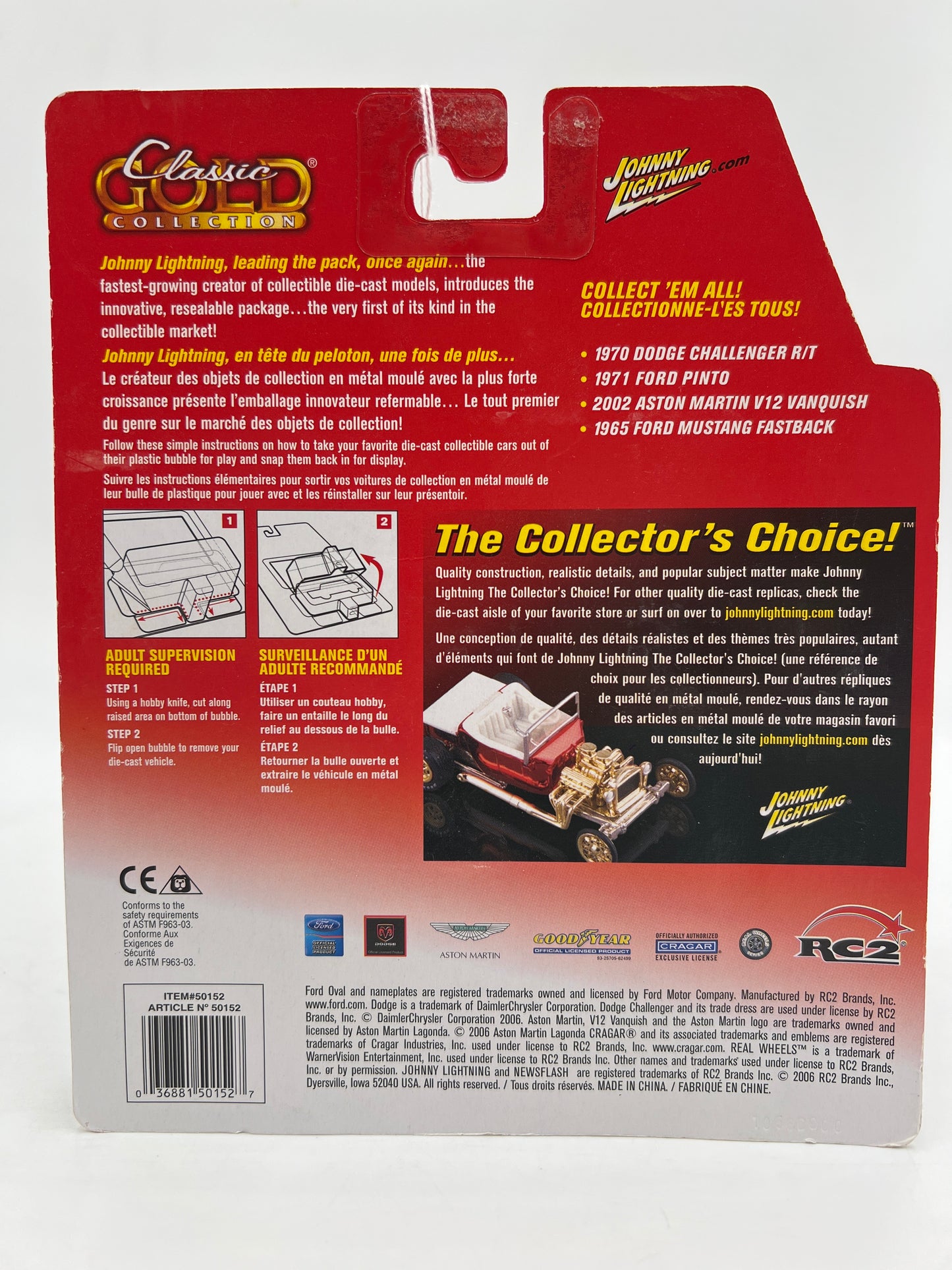 Johnny Lightning Classic Gold Collection 1965 Ford Mustang Fastback Black 219C