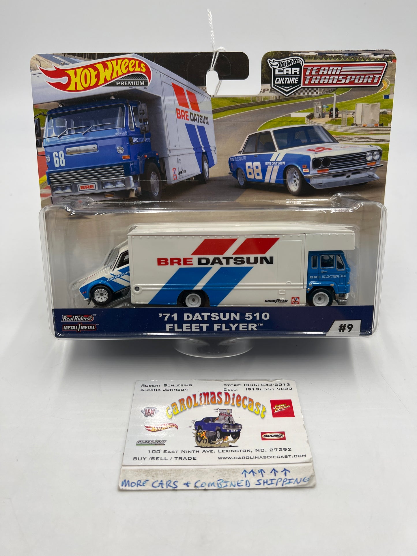 Hot Wheels Team Transport #9 71 Datsun 510 & Fleet Flyer 281H