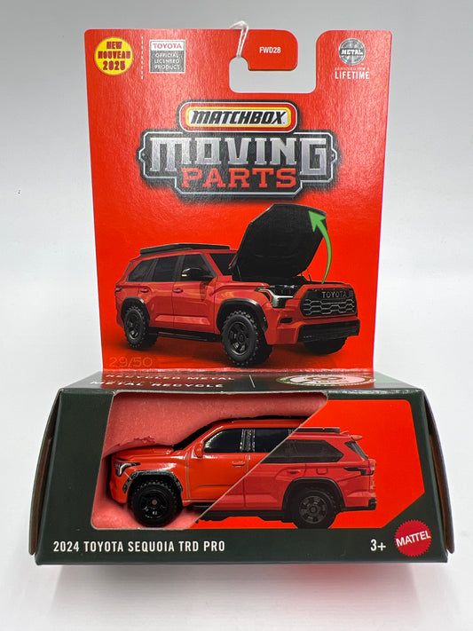 2025 Matchbox Moving Parts #29 2024 Toyota Sequoia TRD Pro Orange 167G