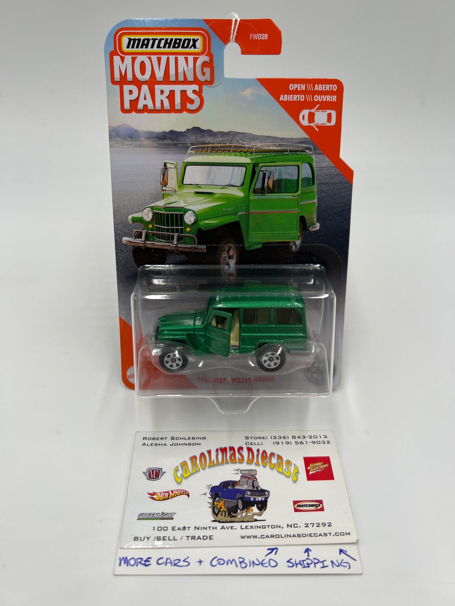 Matchbox Moving Parts 1962 Jeep Willys Wagon Green 168P