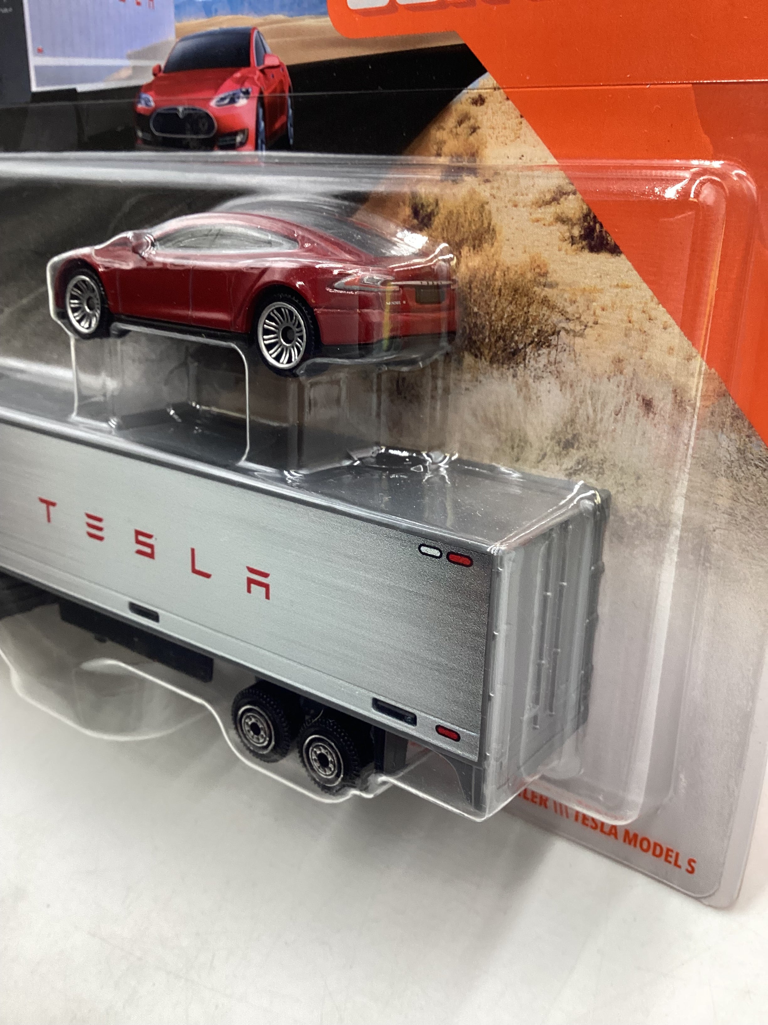 2020 Matchbox Convoys Tesla Semi & Box Trailer/ Tesla Model S