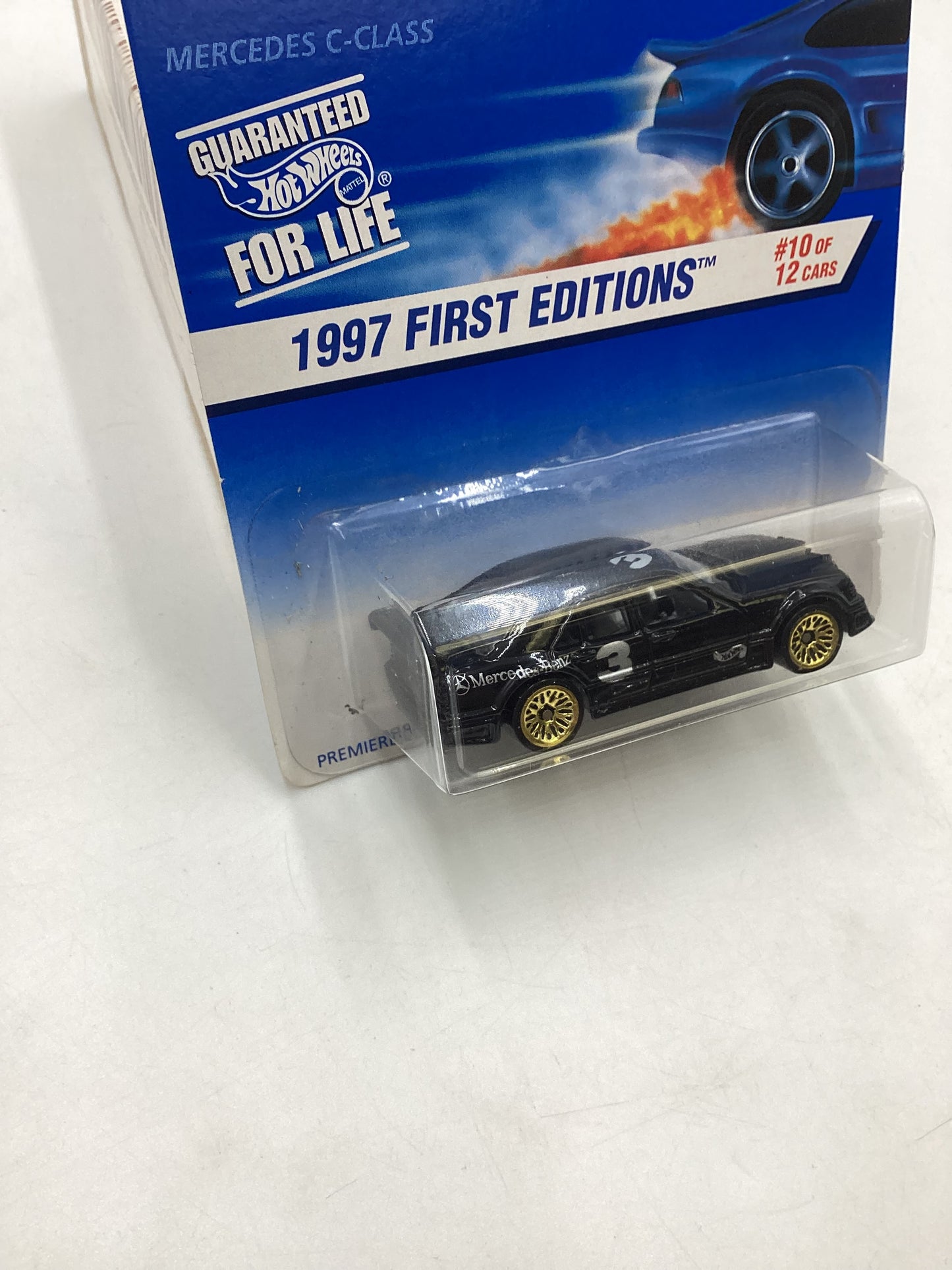 1997 Hot Wheels #516 First Edition 10/12 Black Mercedes C-Class 92C