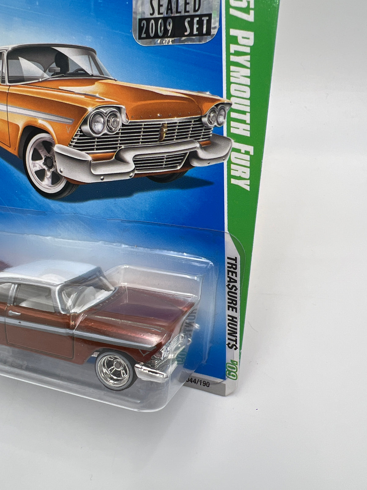 2009 Hot Wheels Factory Sealed Super Treasure Hunt #52 55 Chevy Pink W/Protector