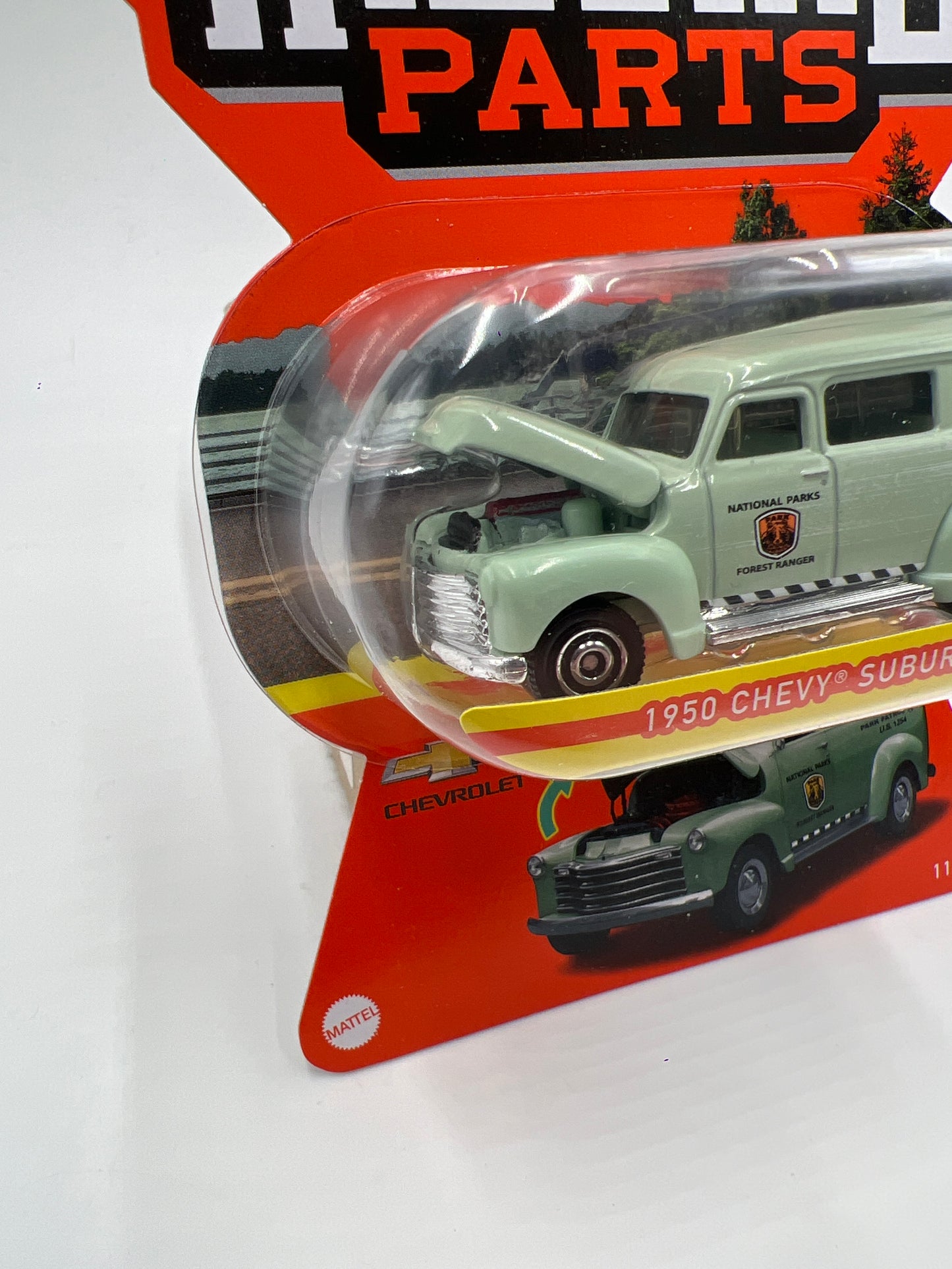Matchbox Moving Parts #11 1950 Chevy Suburban Green National Parks