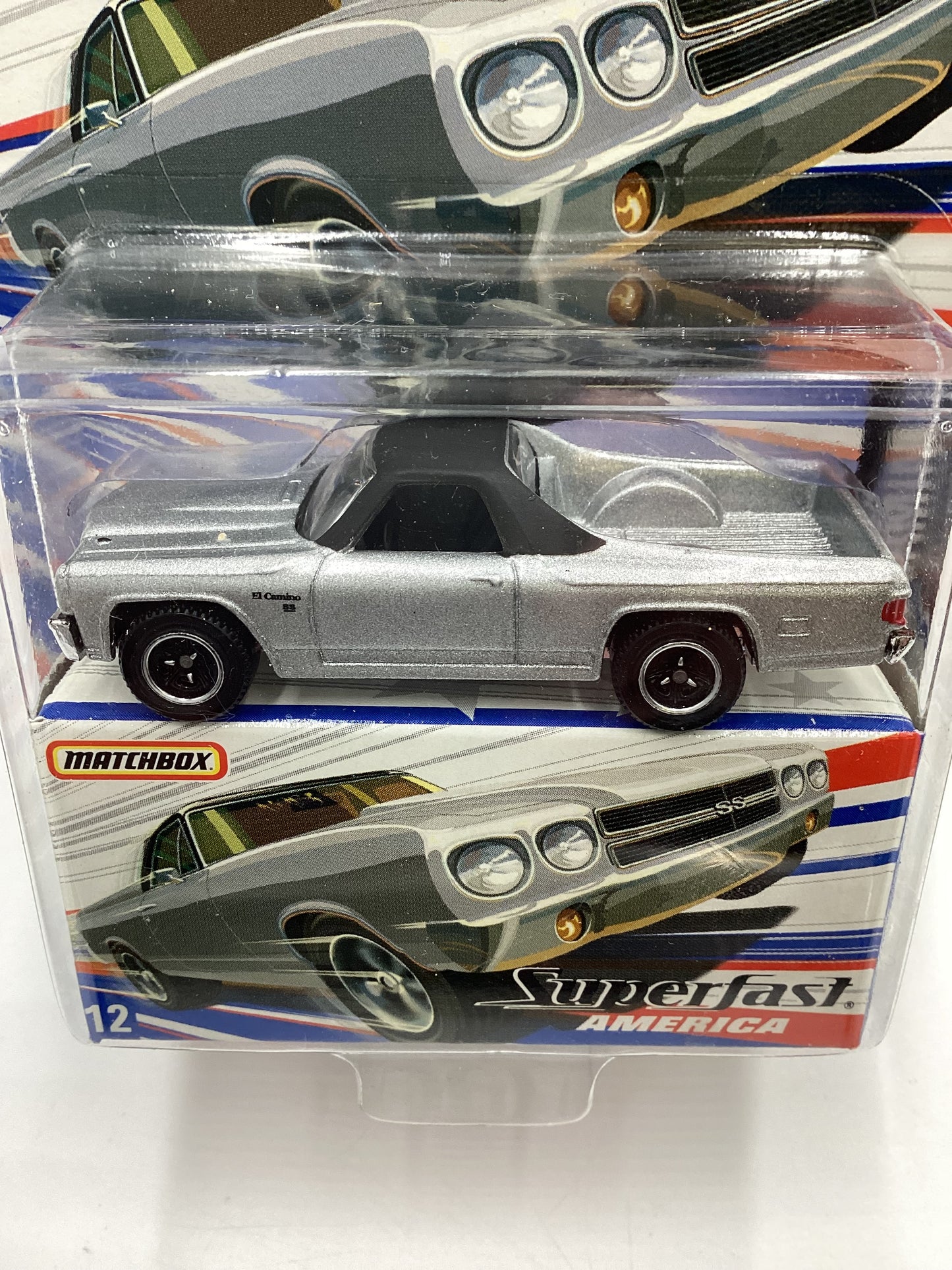 Matchbox Superfast America #12 1970 El Camino Silver 173C