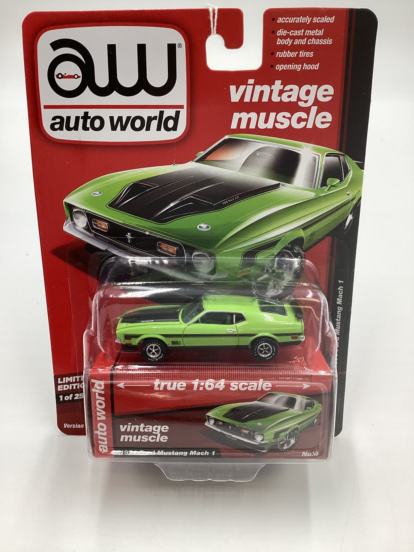 Auto World Vintage Muscle Release 4 Version A 1971 Ford Mustang Mach 1 Green