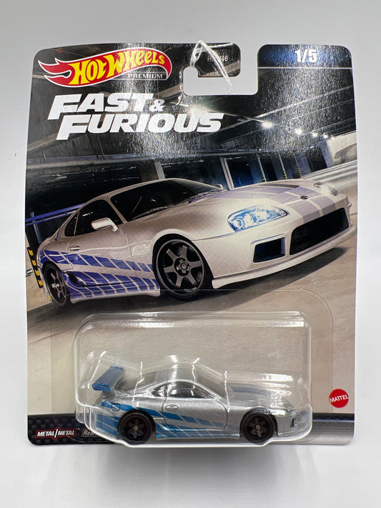 Hot Wheels Premium Fast & Furious #1 Toyota Supra Silver/Blue