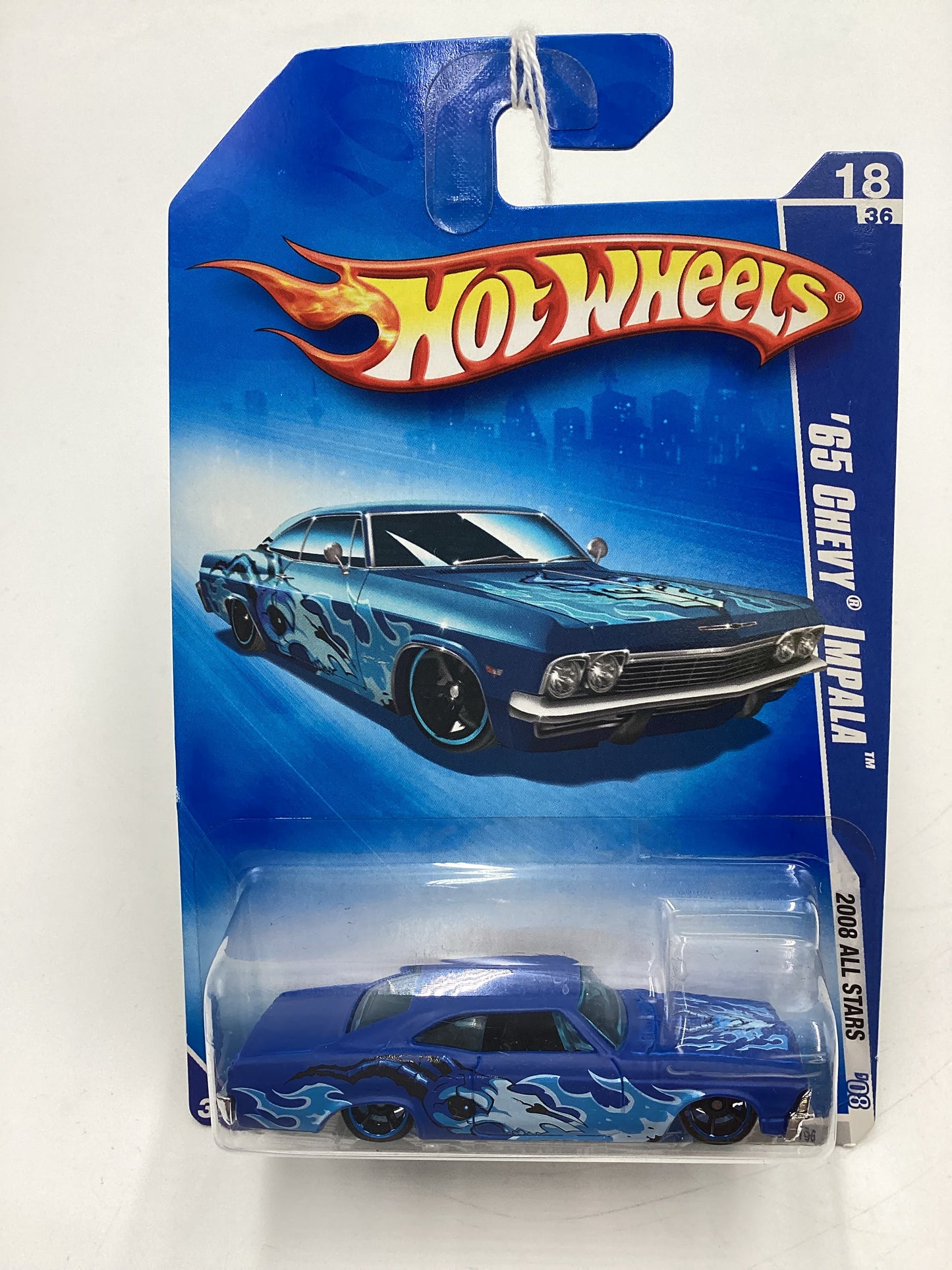 2008 Hot Wheels All Stars #58 65 Chevy Impala Blue