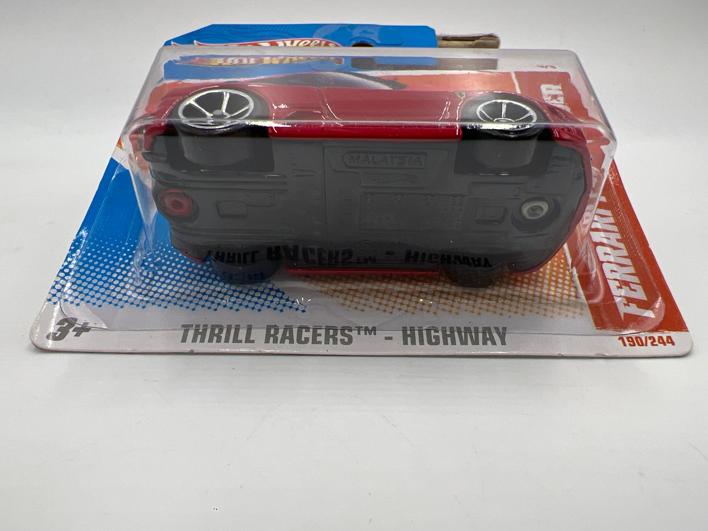 2011 Hot Wheels Thrill Racers Highway #190 Ferrari F430 Spider Red Short Card W/Protector SR