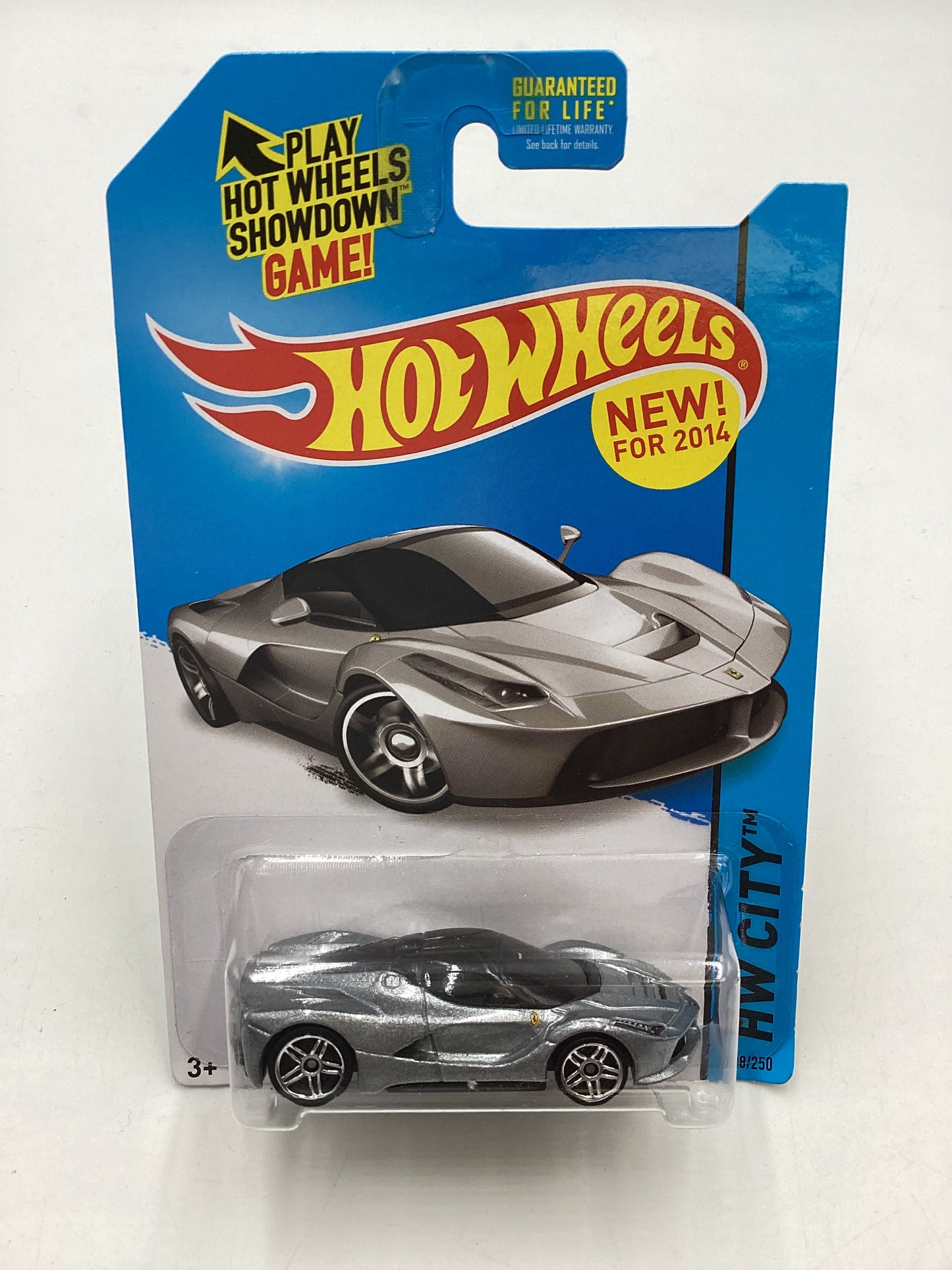 2014 Hot wheels #38 Laferrari Silver w/Protector