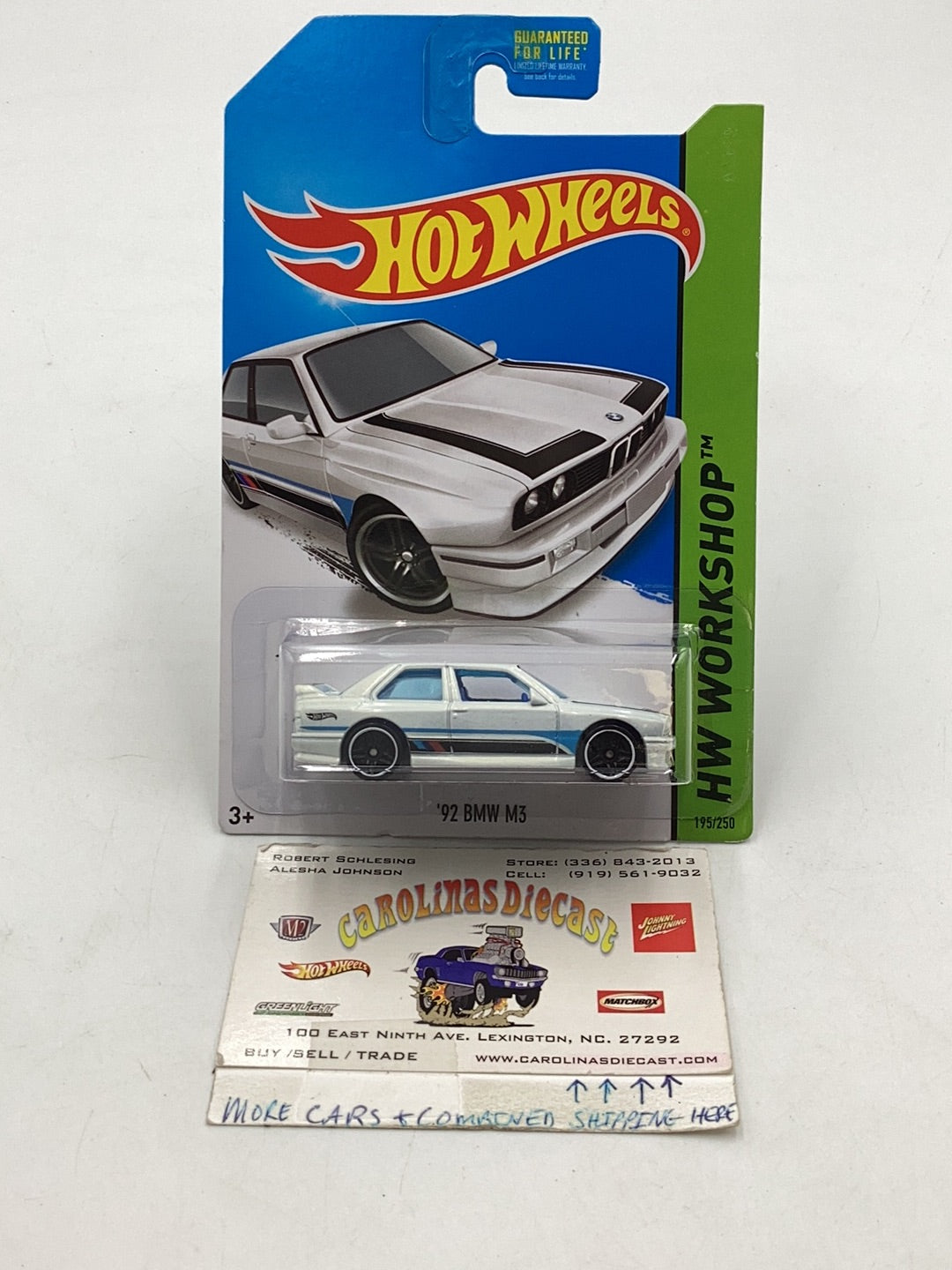 2014 hot wheels #195 92 Bmw M3 White K-Days