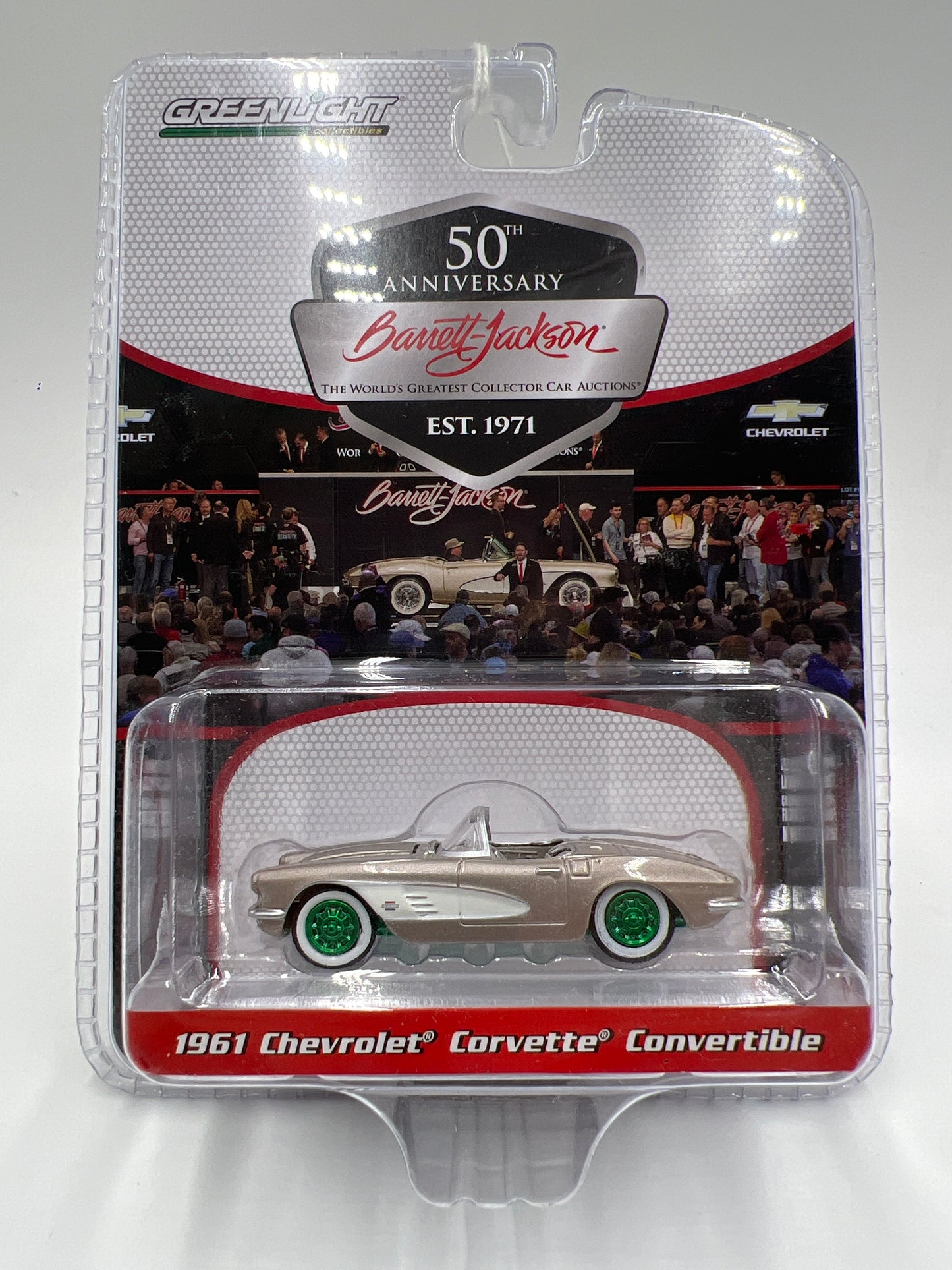 Greenlight Barrett Jackson 50th Anniversary Series 13 CHASE 1961 Chevrolet Corvette Convertible