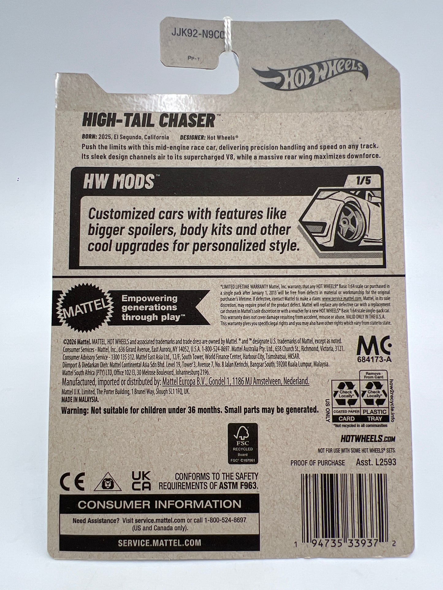 2026 Hot Wheels H Case #47 High-Tail Chaser Silver TT6