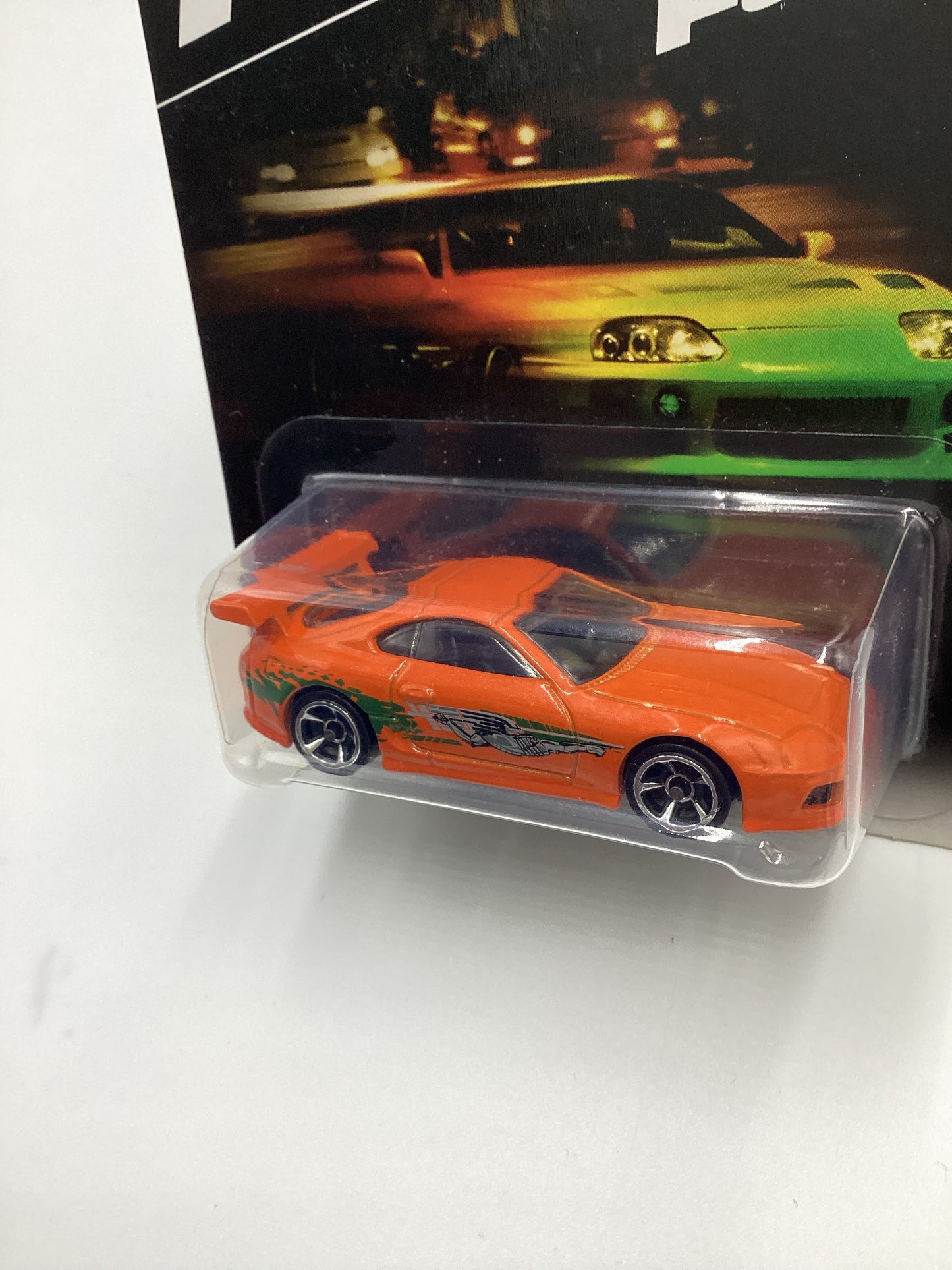 2017 Hot Wheels The Fast & Furious #1 94 Toyota Supra Orange with protector