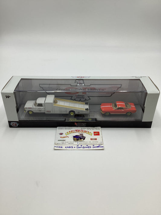 2024 M2 Machines Holman Moody Hauler 1969 Ford F-350 / 1965 Ford Mustang Fastback 2+2 R76 CHASE