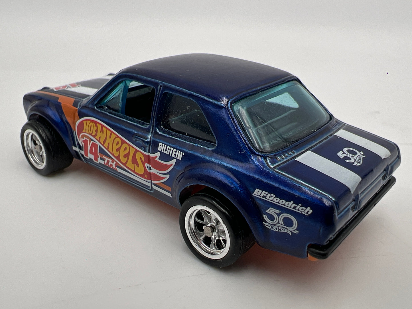 2018 Hot Wheels 1/64 Super Treasure Hunt 70 Ford Escort RS1600 Blue Loose
