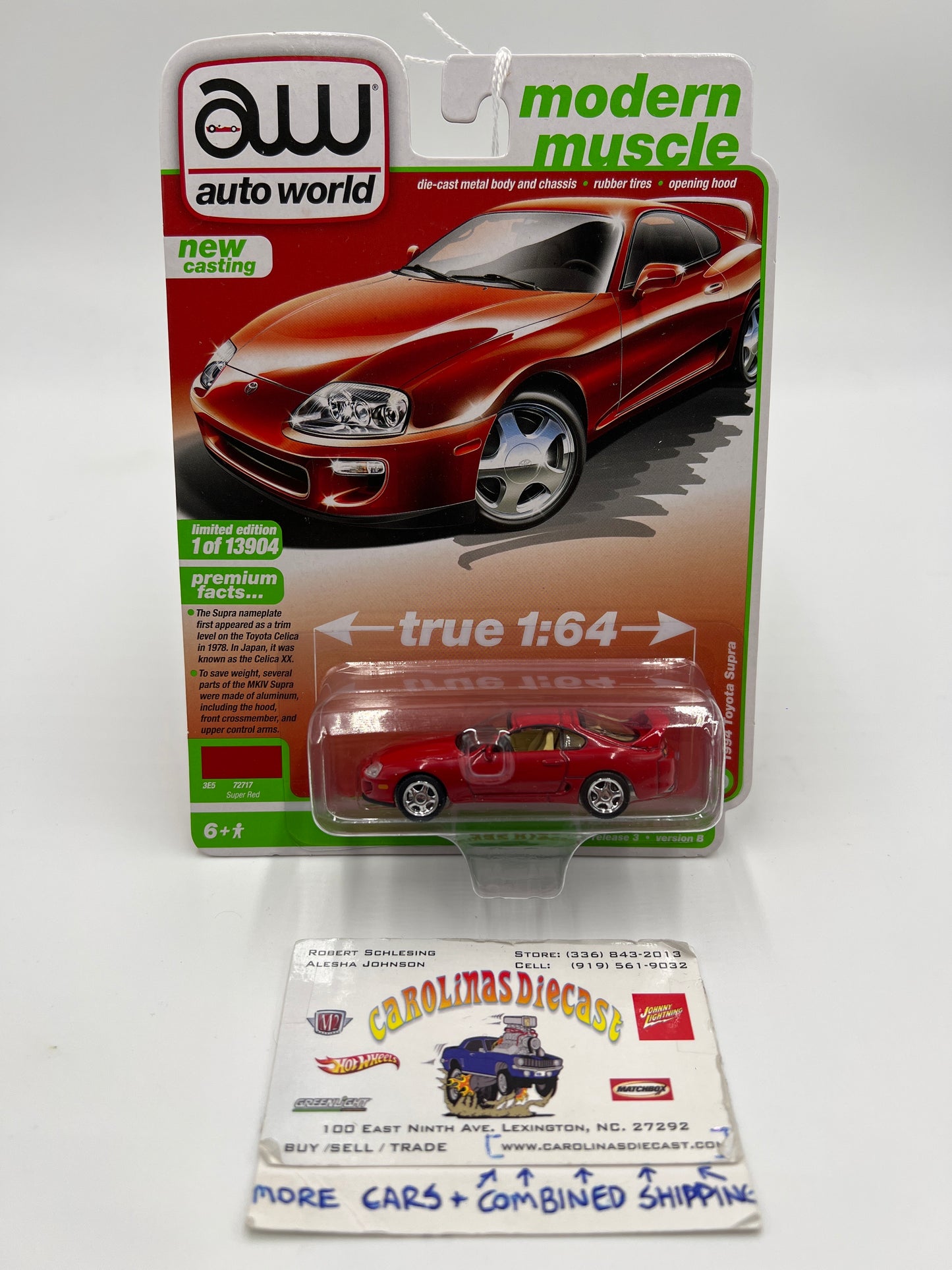 Auto World Modern Muscle Release 3 Version B 1994 Toyota Supra Super Red 232E