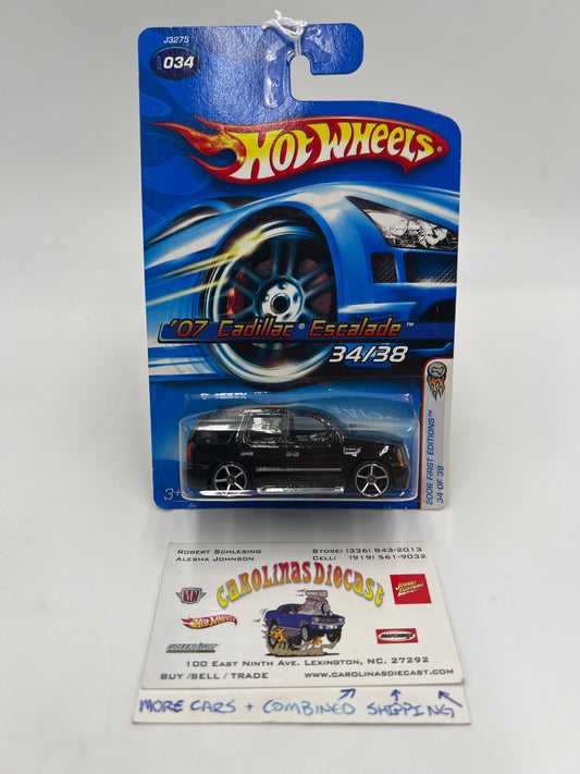 2006 Hot Wheels First Editions #34 07 Cadillac Escalade Black SR