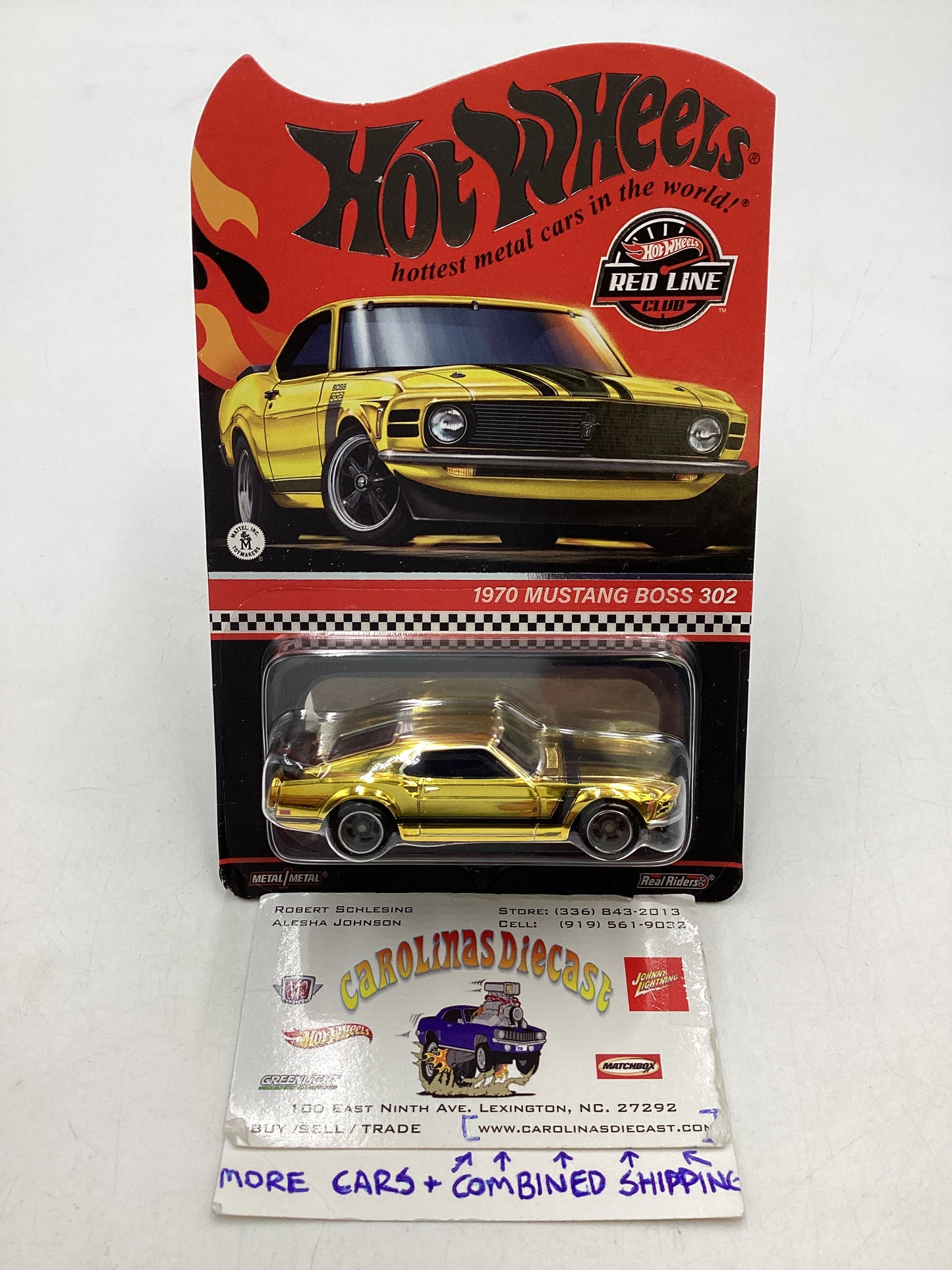 2024 Hot wheels RLC Gold 1970 Ford Mustang Boss 302 with protector